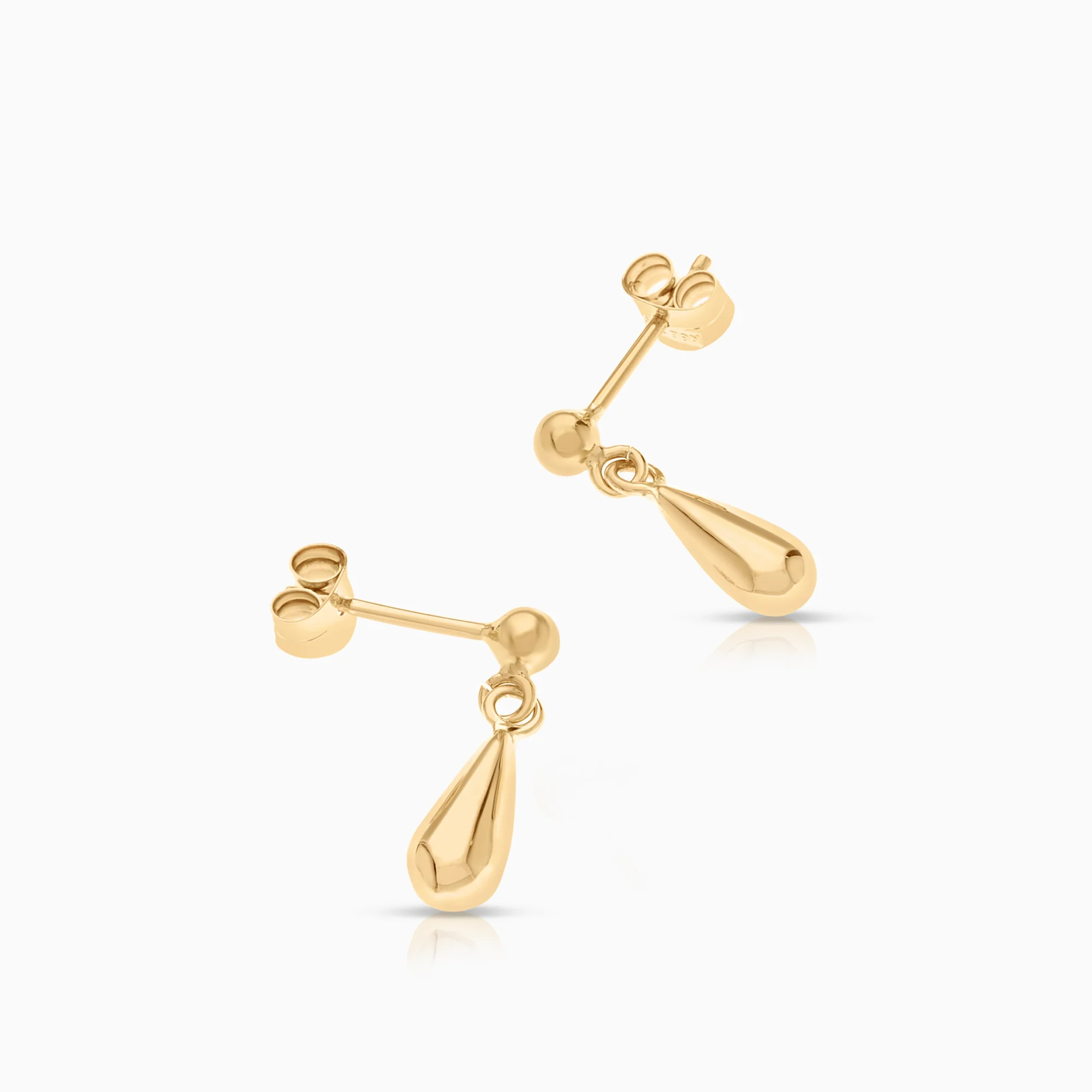 Gold drop earrings 0.99g 18K gold - Image 2