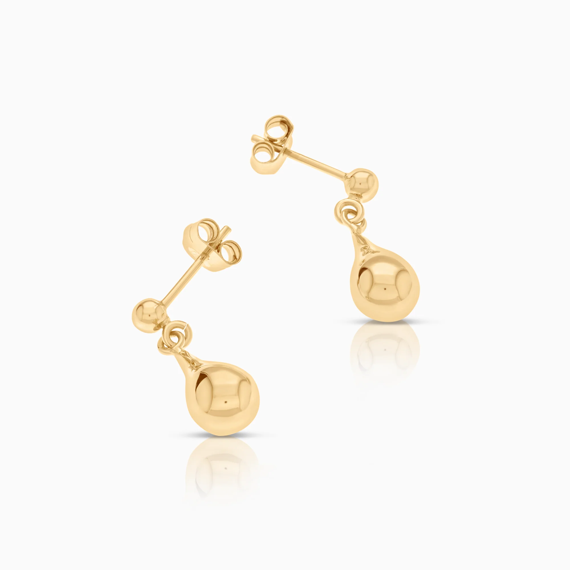 Gold drop earrings 1.28g 18K gold - Image 2