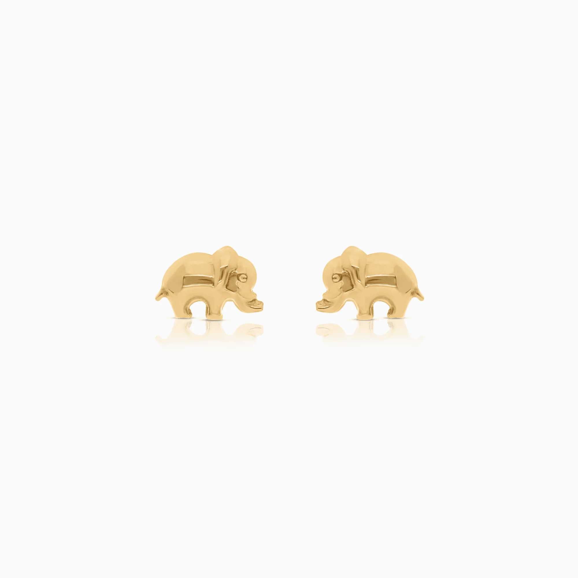 Gold elephant earrings 0.46g 18K gold
