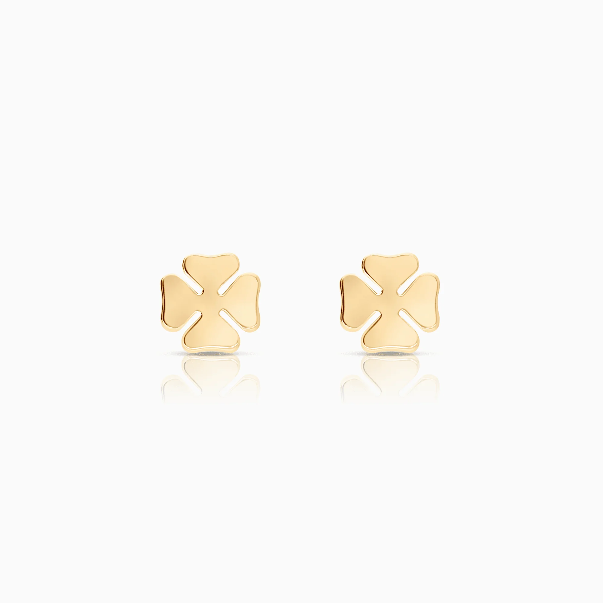 Gold Clover Earrings 1.03g 18K Gold