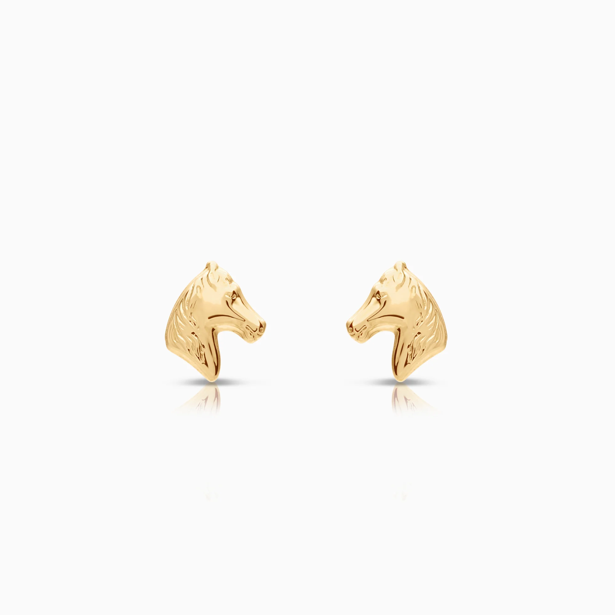 Gold earrings horse 0.49g 18K gold