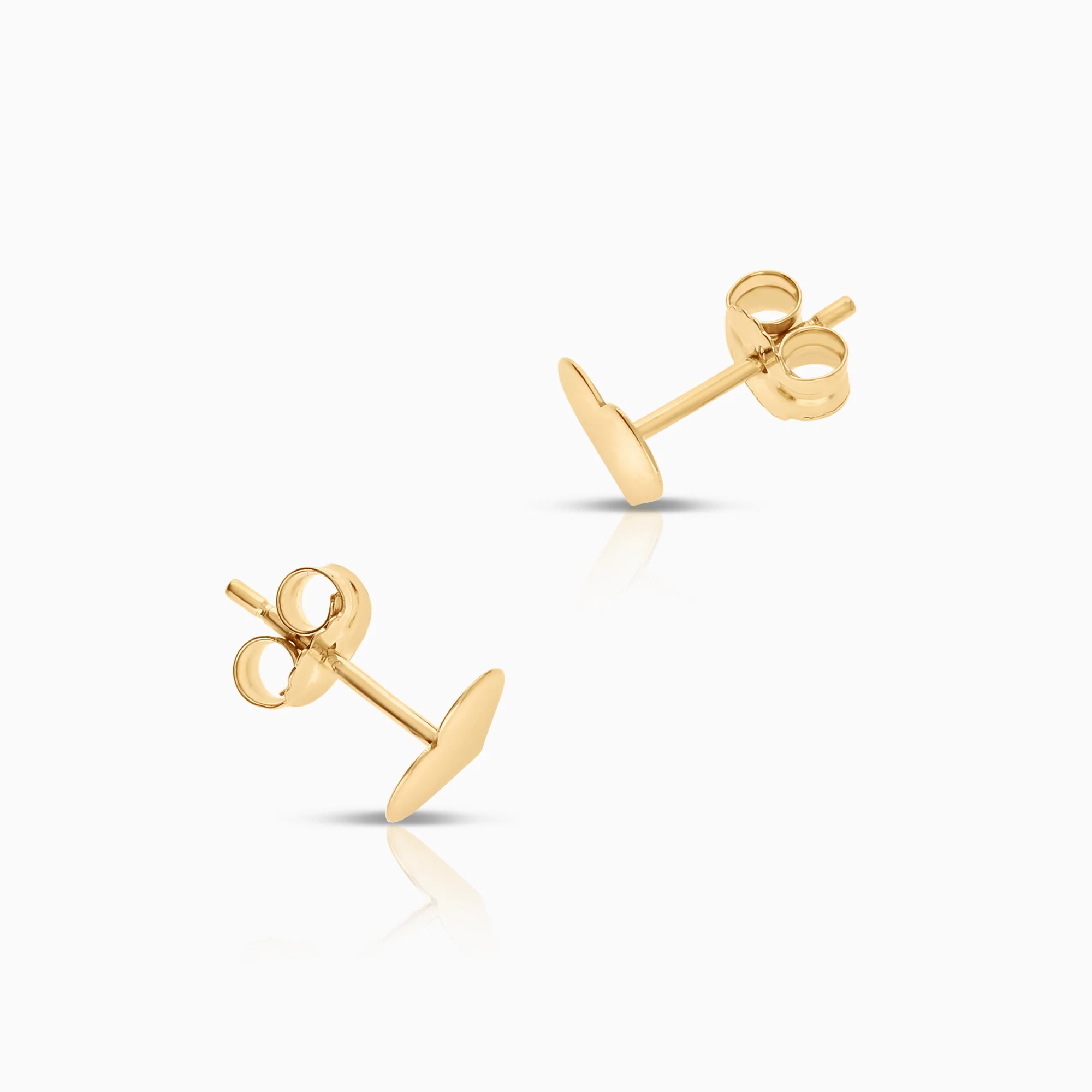 Gold heart earrings 0.44g 18K gold - Image 2