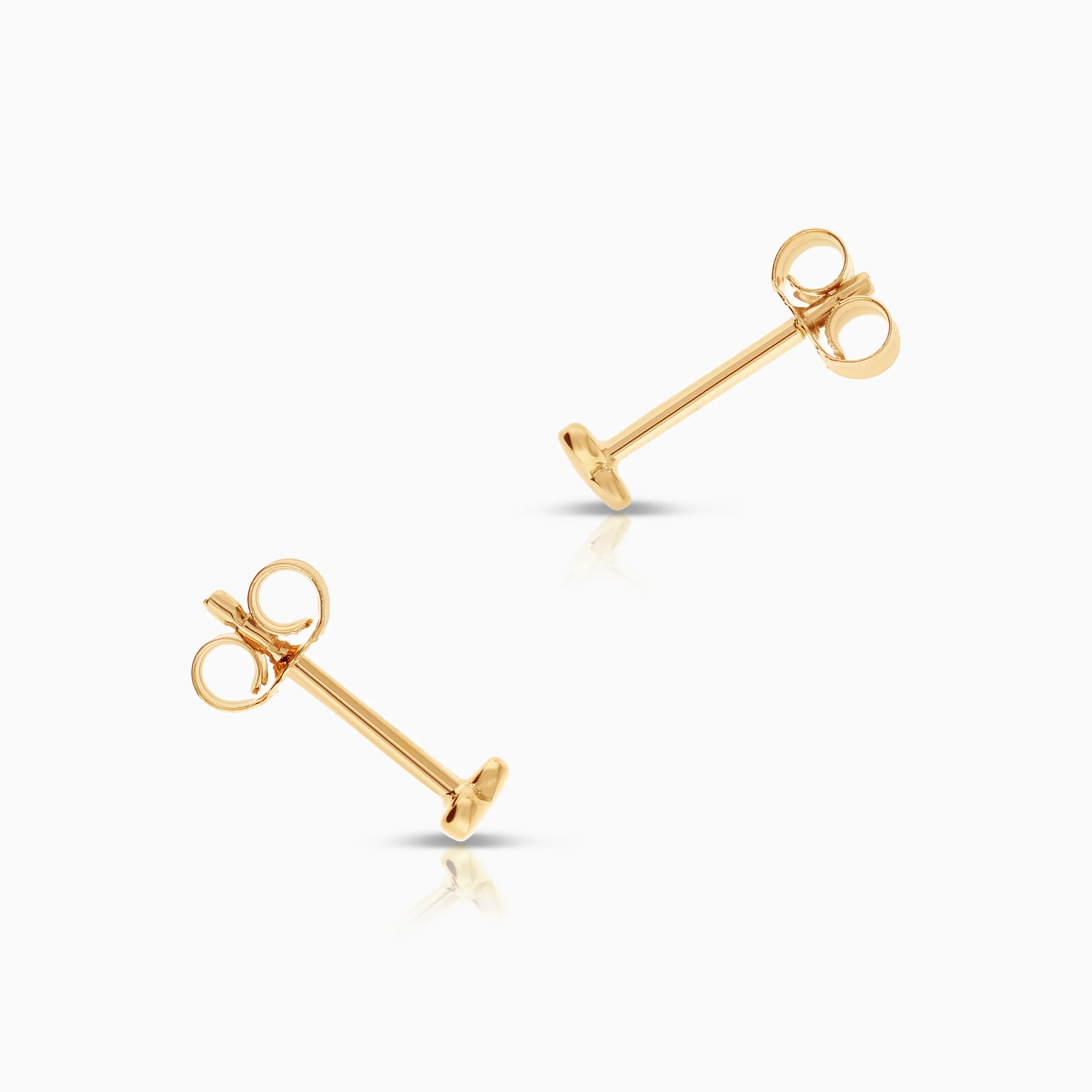 Gold heart earrings 0.59g 18K gold - Image 2