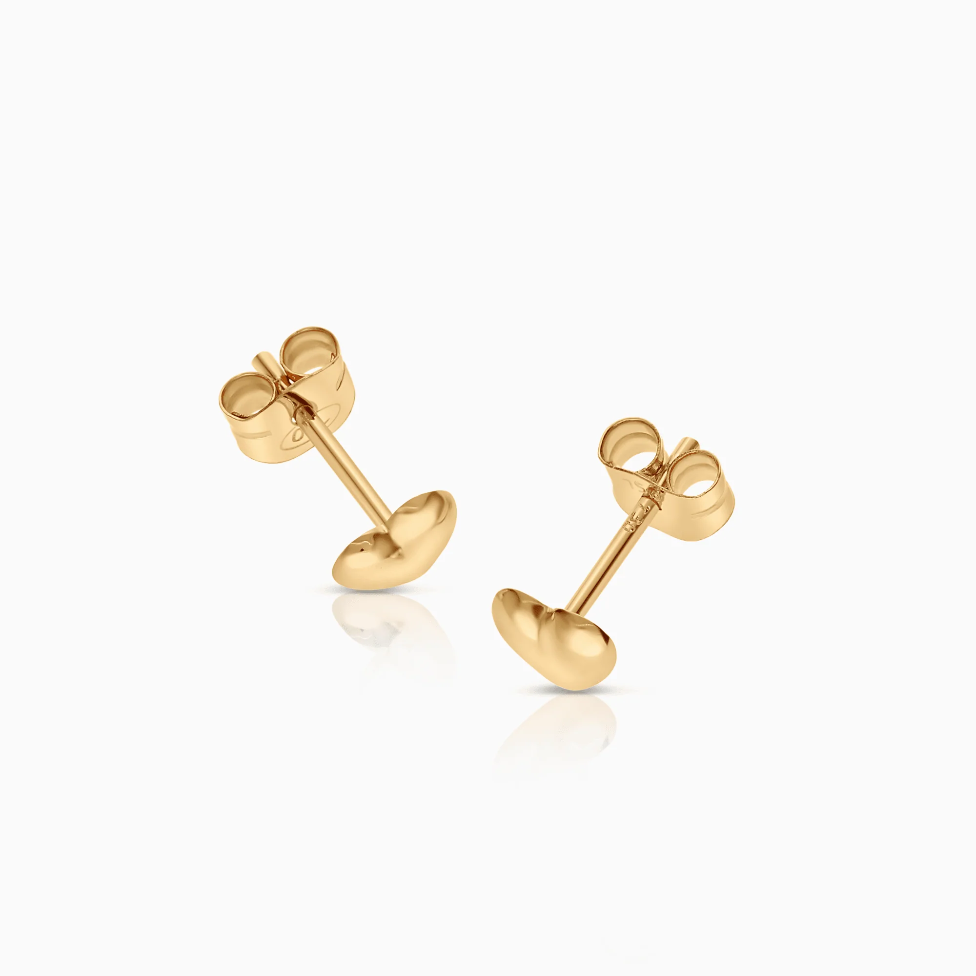 Gold heart earrings 0.48g 18K gold - Image 2