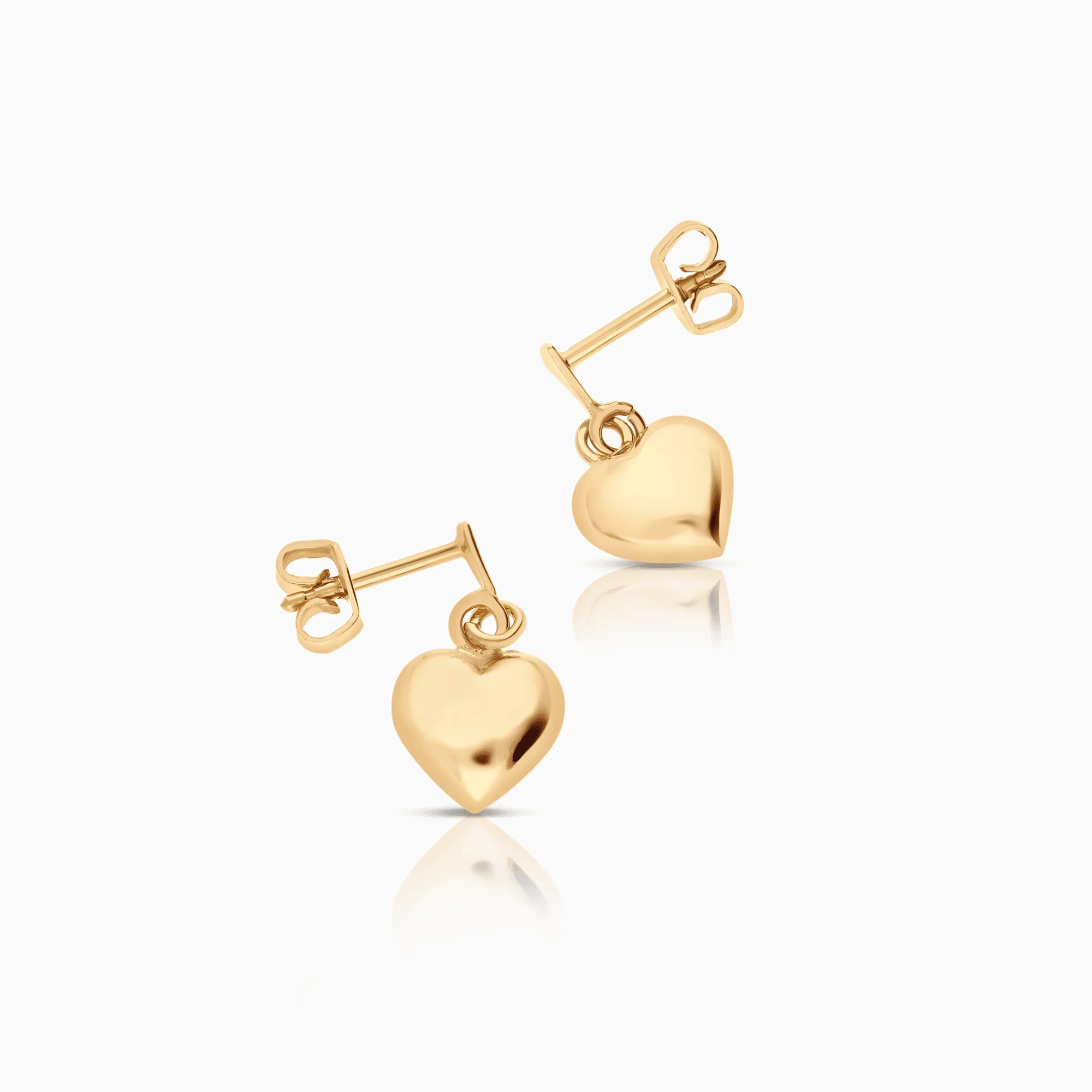 Gold Heart Earrings 1.72g 18K Gold - Image 2