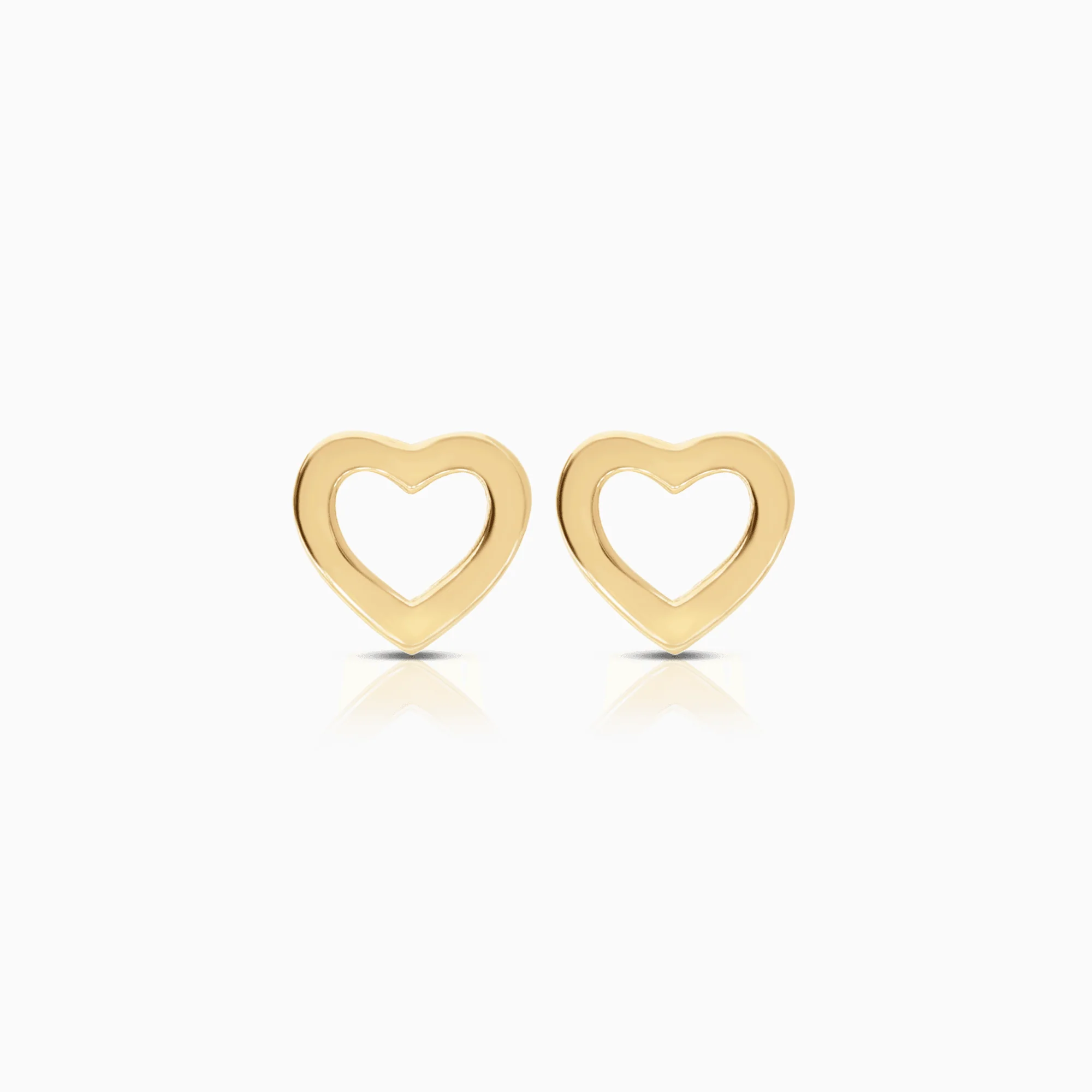 Gold heart earrings 0.65g 18K gold