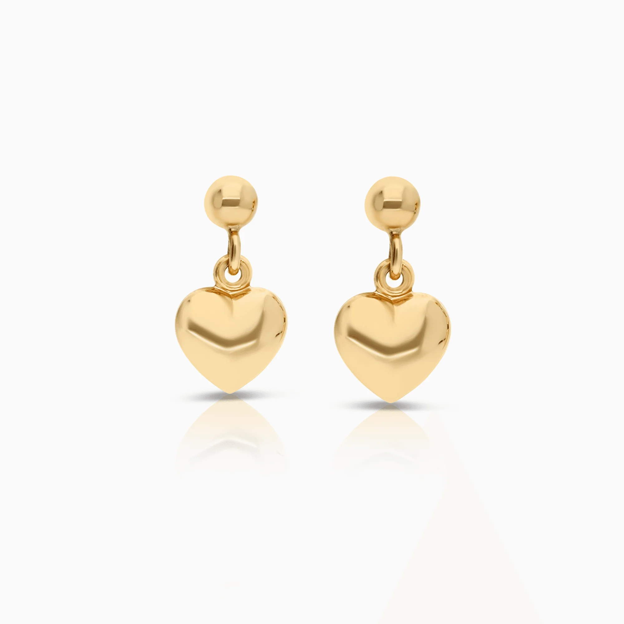 Gold earrings hearts 0.92g 18K gold