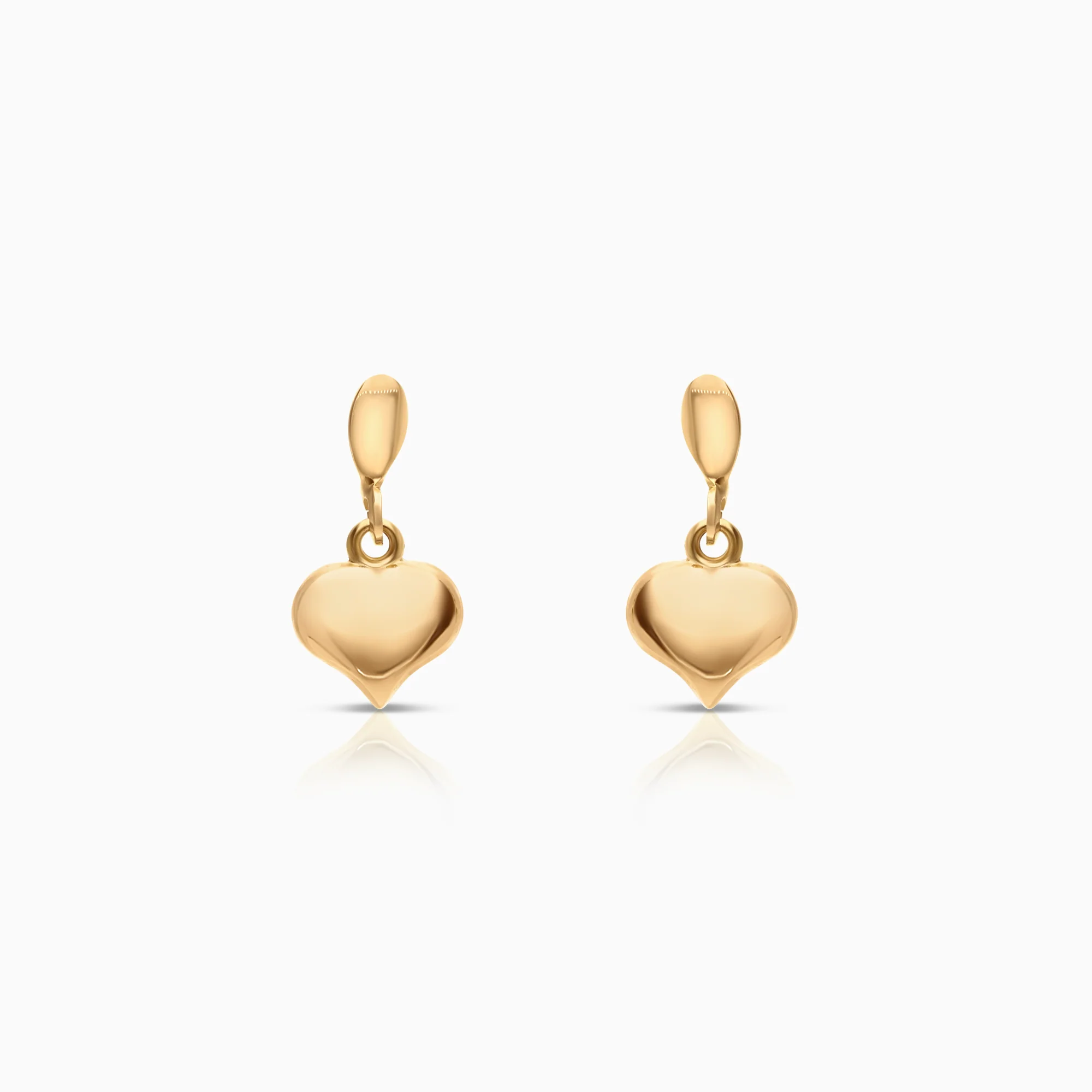 Gold earrings hearts 1.05g 18K gold
