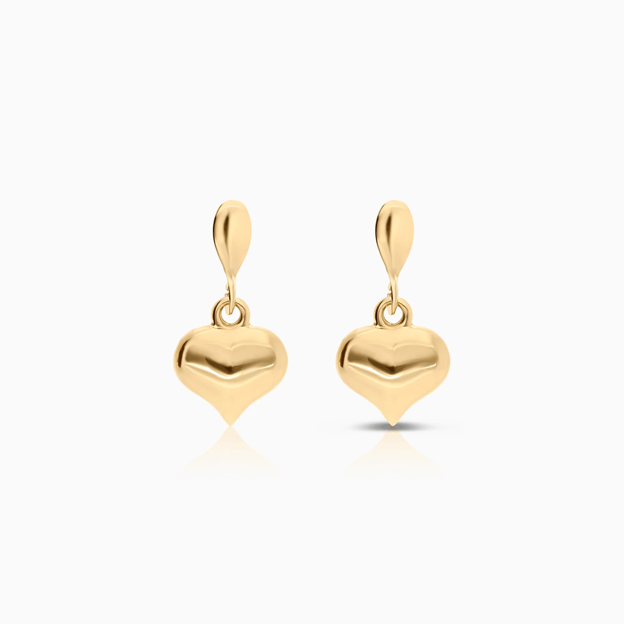 Gold heart earrings 1.10g 18K gold