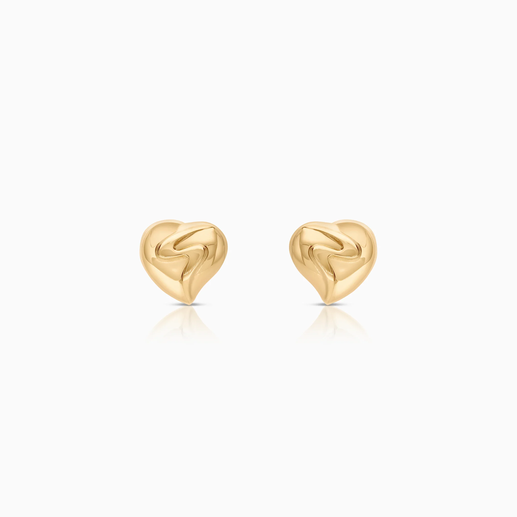 Gold heart earrings 1.56g 18K gold