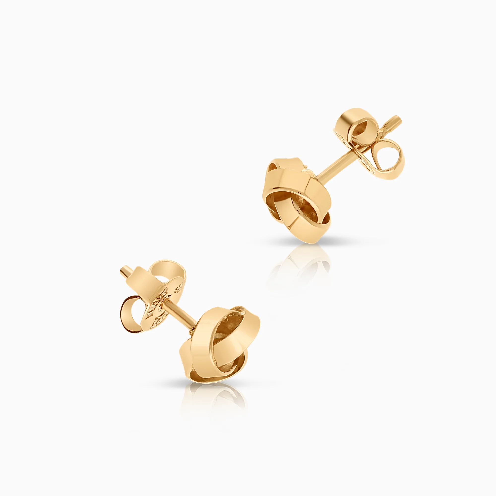 Gold knot earrings 1.65g 18K gold - Image 2