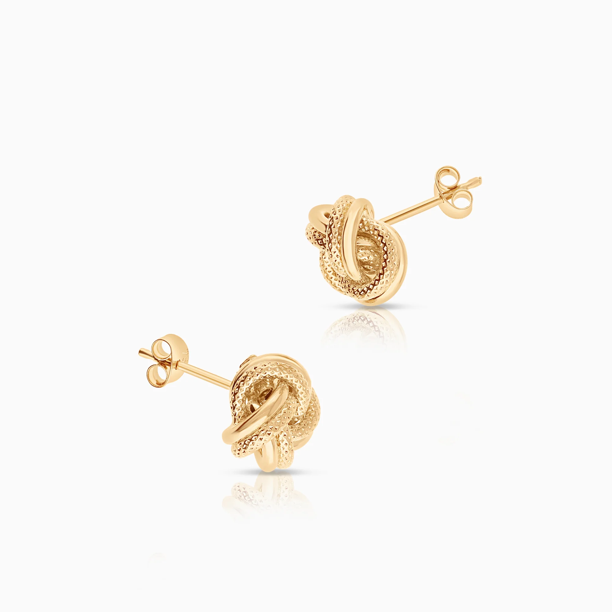 Gold knot earrings 2.36g 18K gold - Image 2