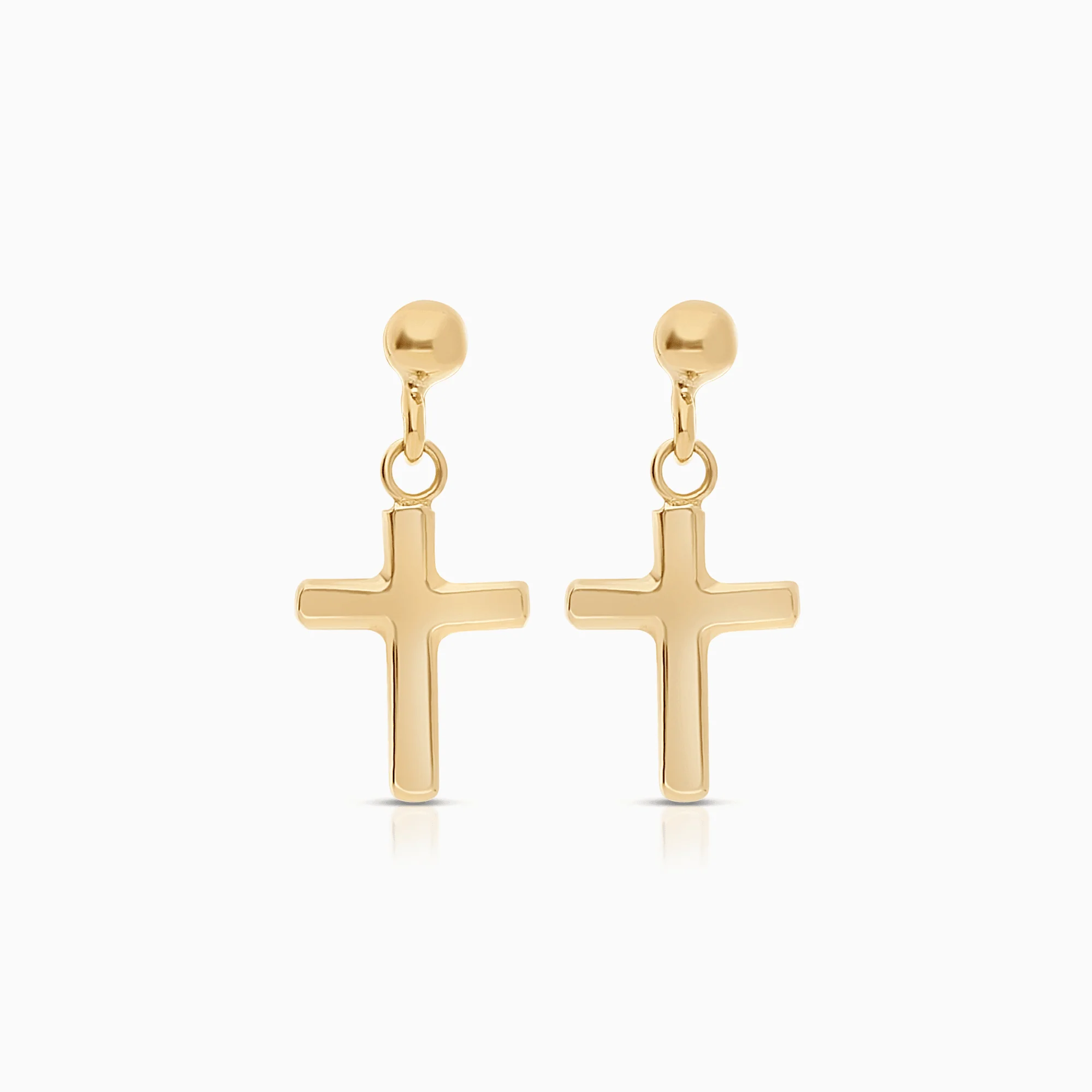 Gold earrings cross 2.04g 18K gold