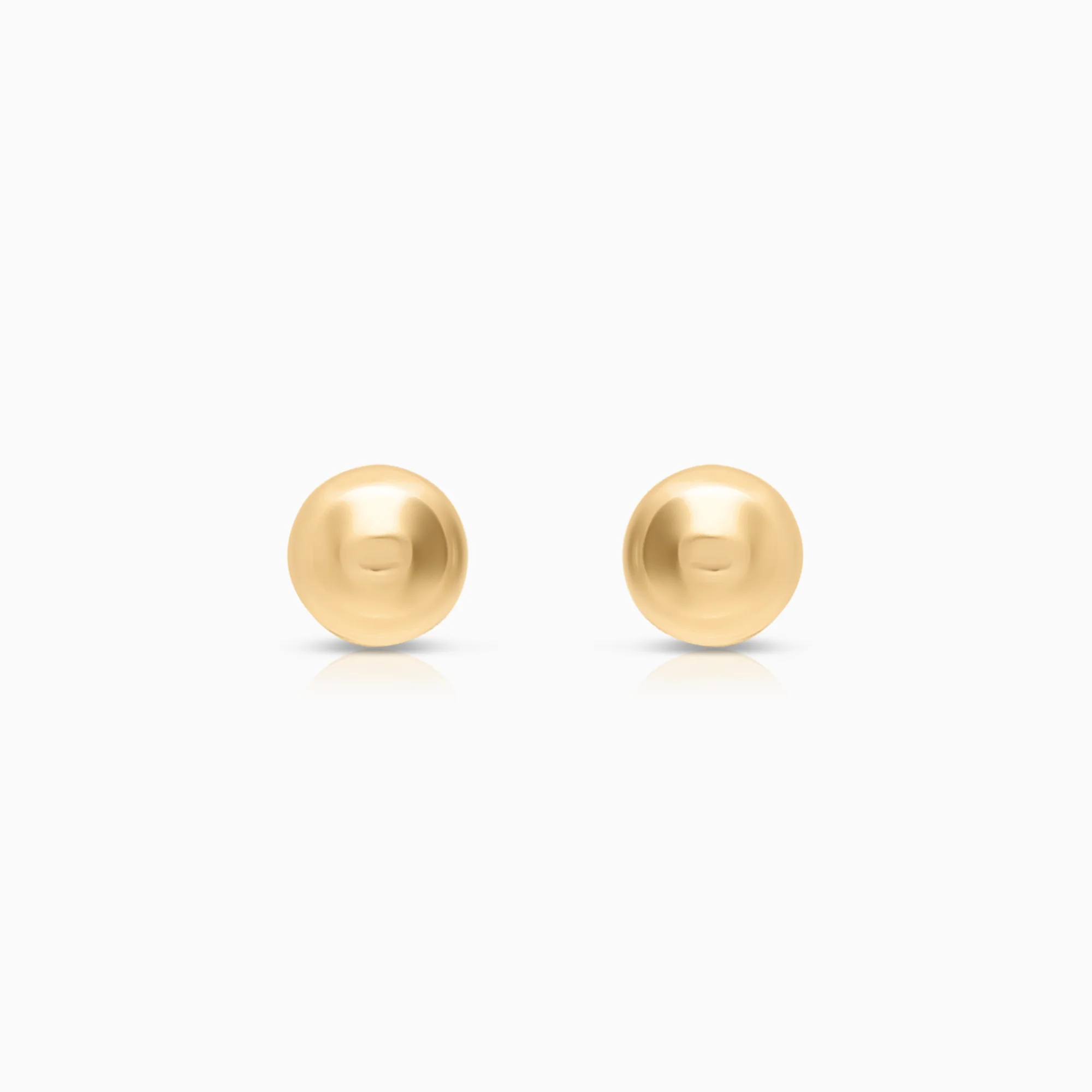 Gold stud earrings ball 0.34g 18K gold