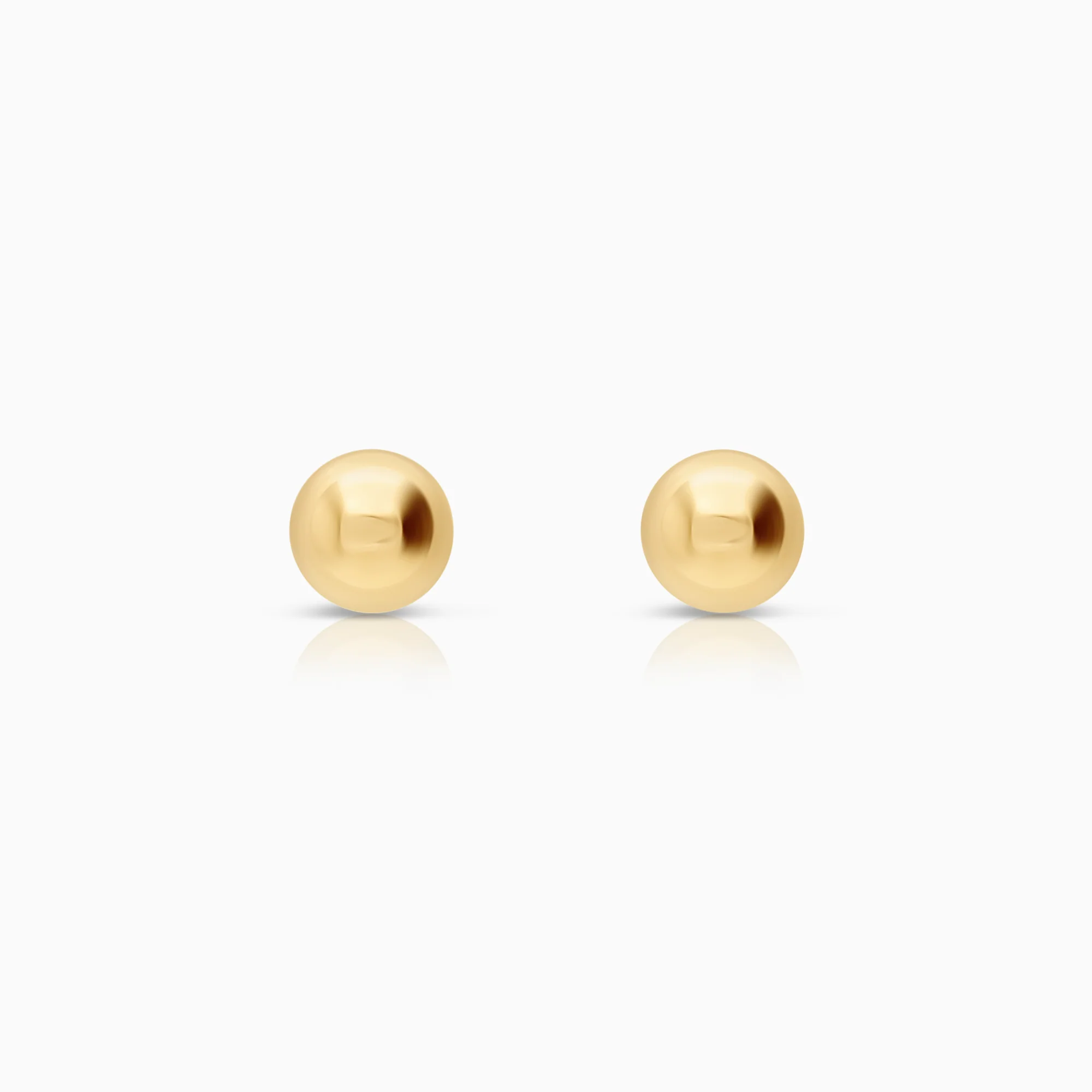 Gold stud earrings ball 0.35g 18K gold
