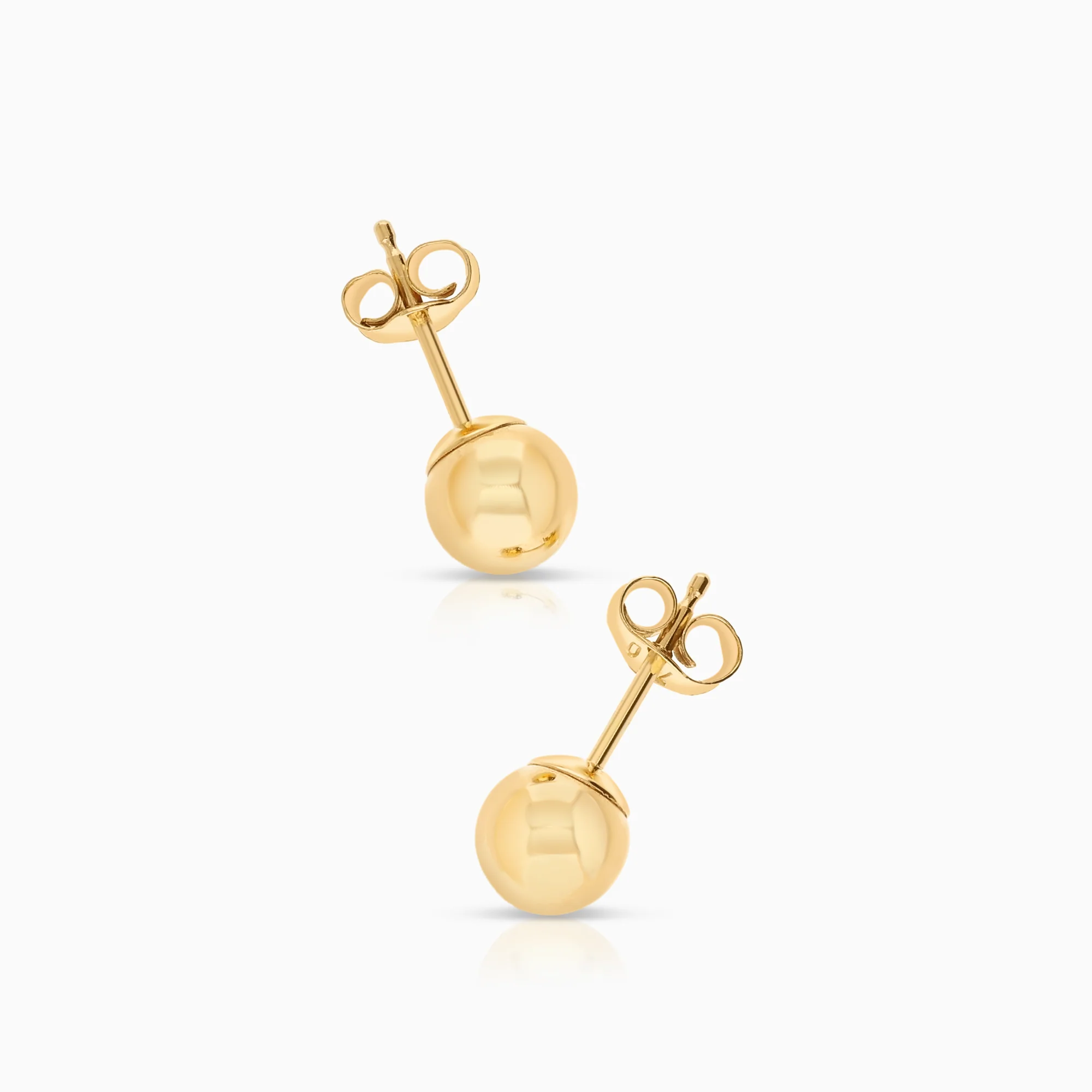 Gold stud earrings ball 0.35g 18K gold - Image 2