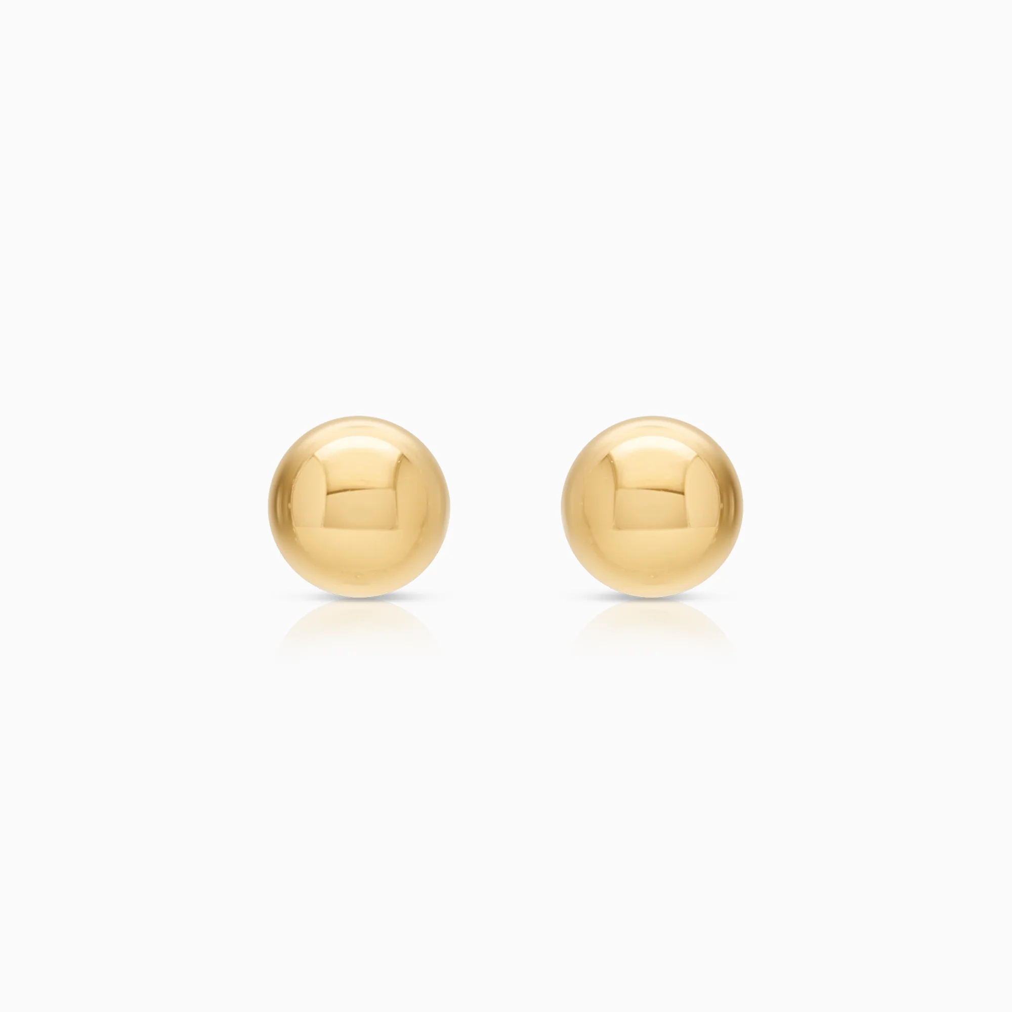 Gold stud earrings ball 0.37g 18K gold