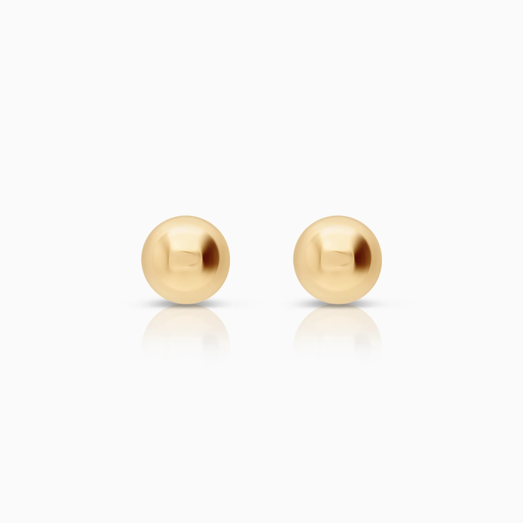Gold ball earrings 0.46g 18K gold