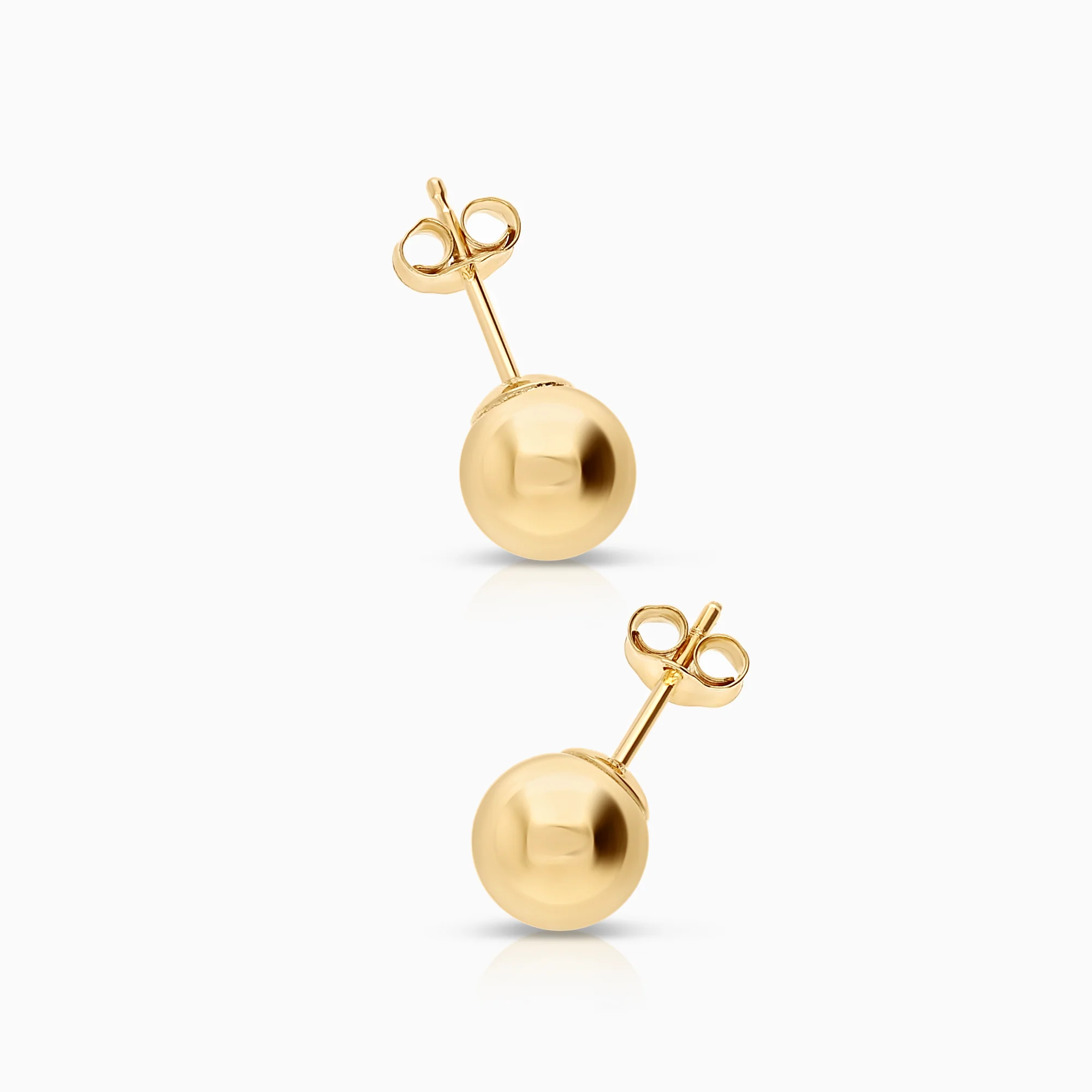 Gold ball earrings 0.46g 18K gold - Image 2