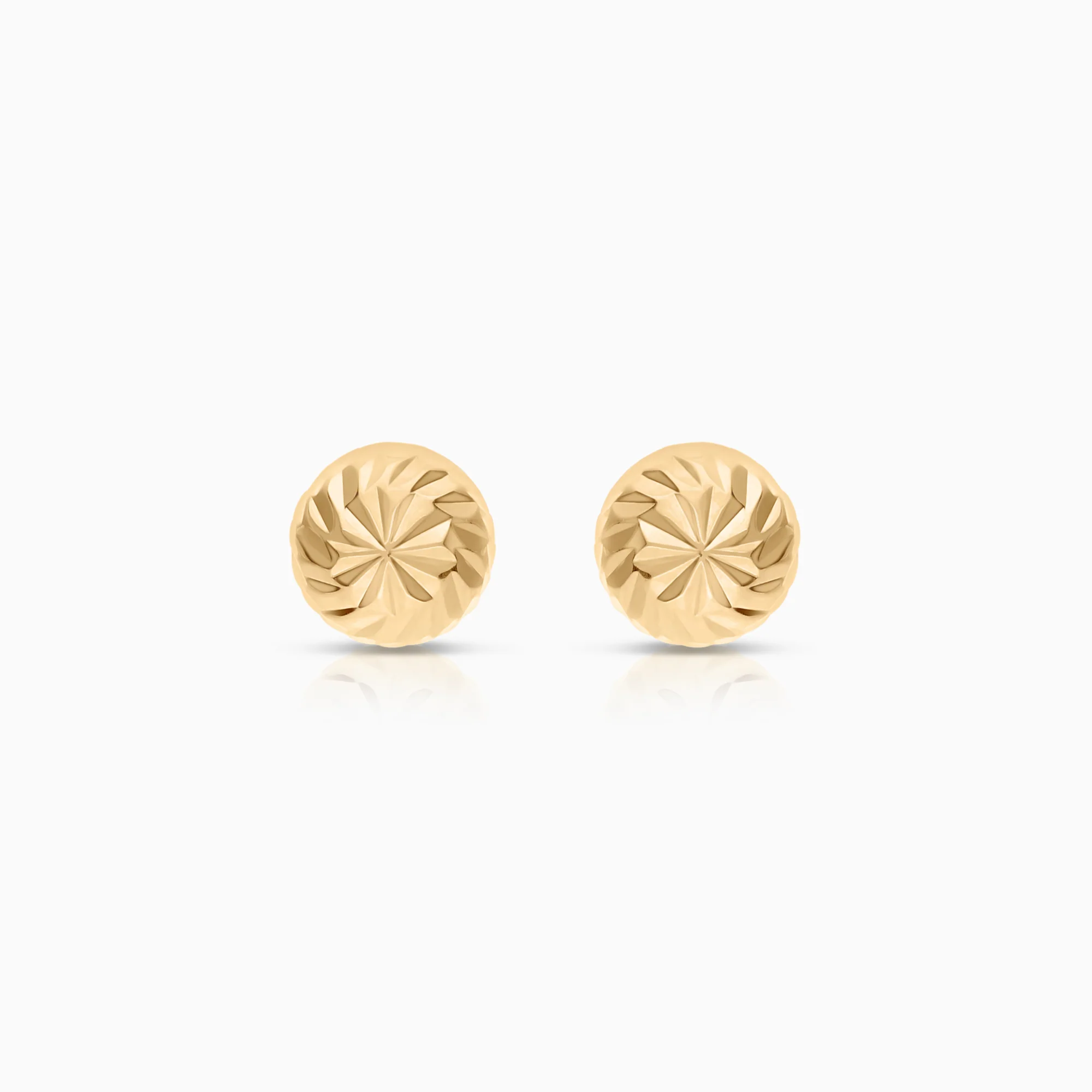 Gold ball earrings 0.57g 18K gold