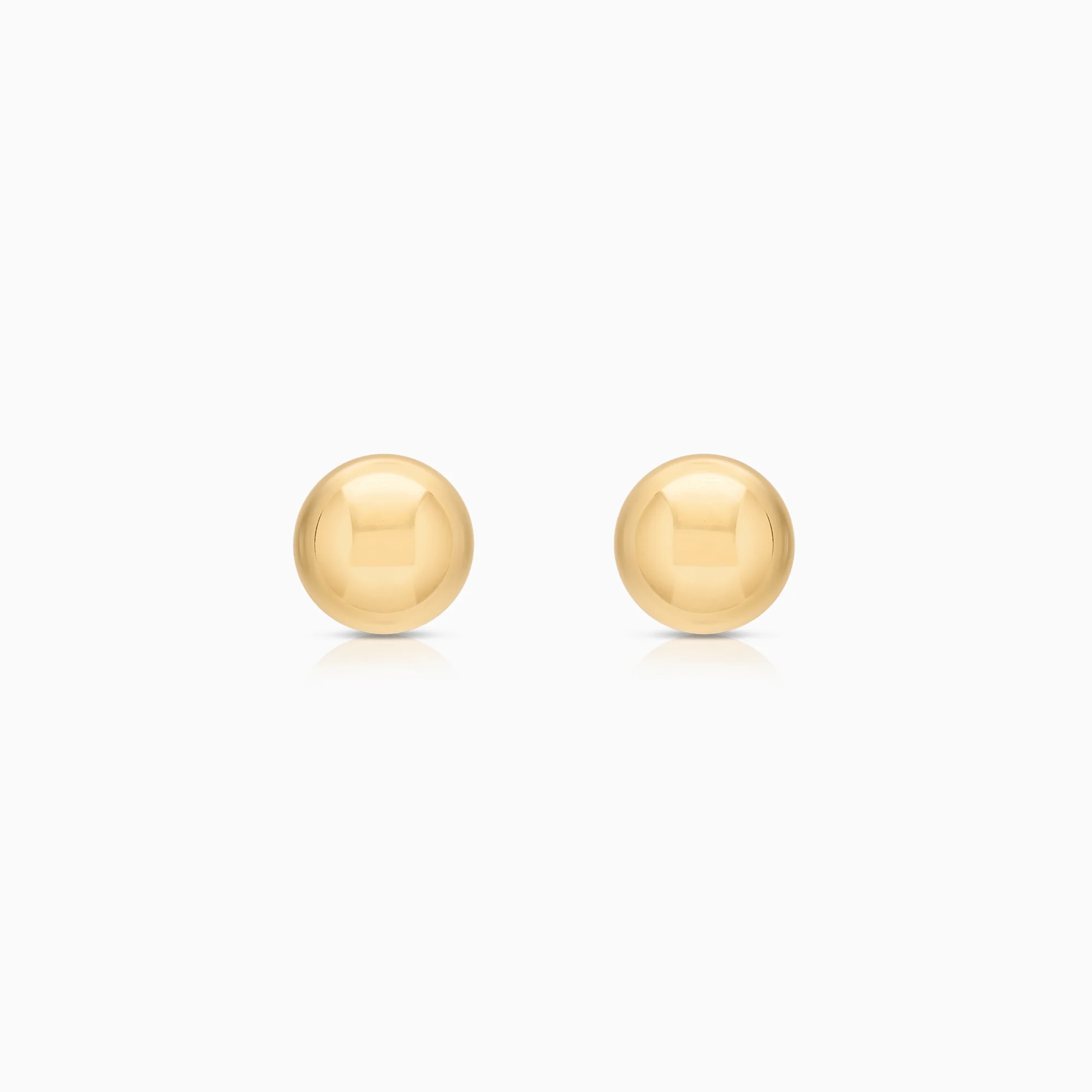 Gold stud earrings ball 0.61g 18K gold
