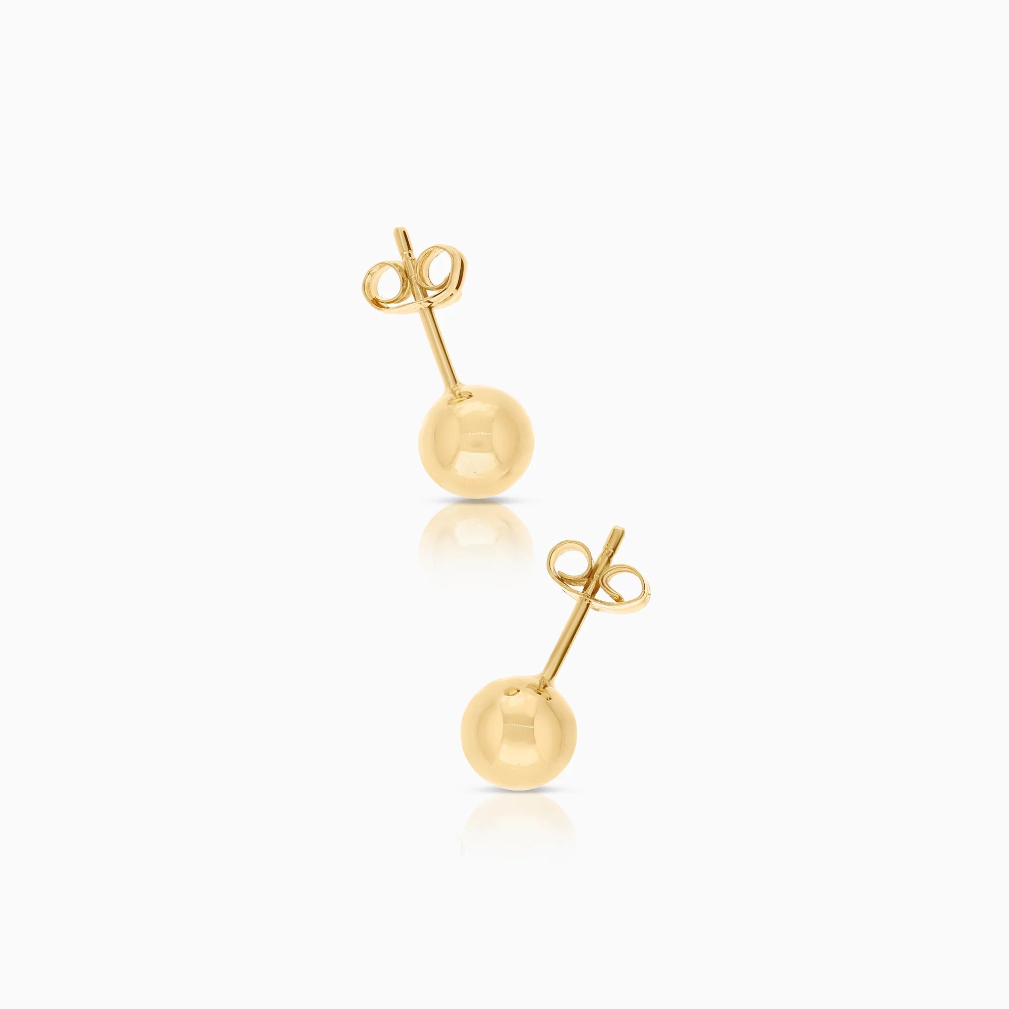 Gold stud earrings ball 0.61g 18K gold - Image 2
