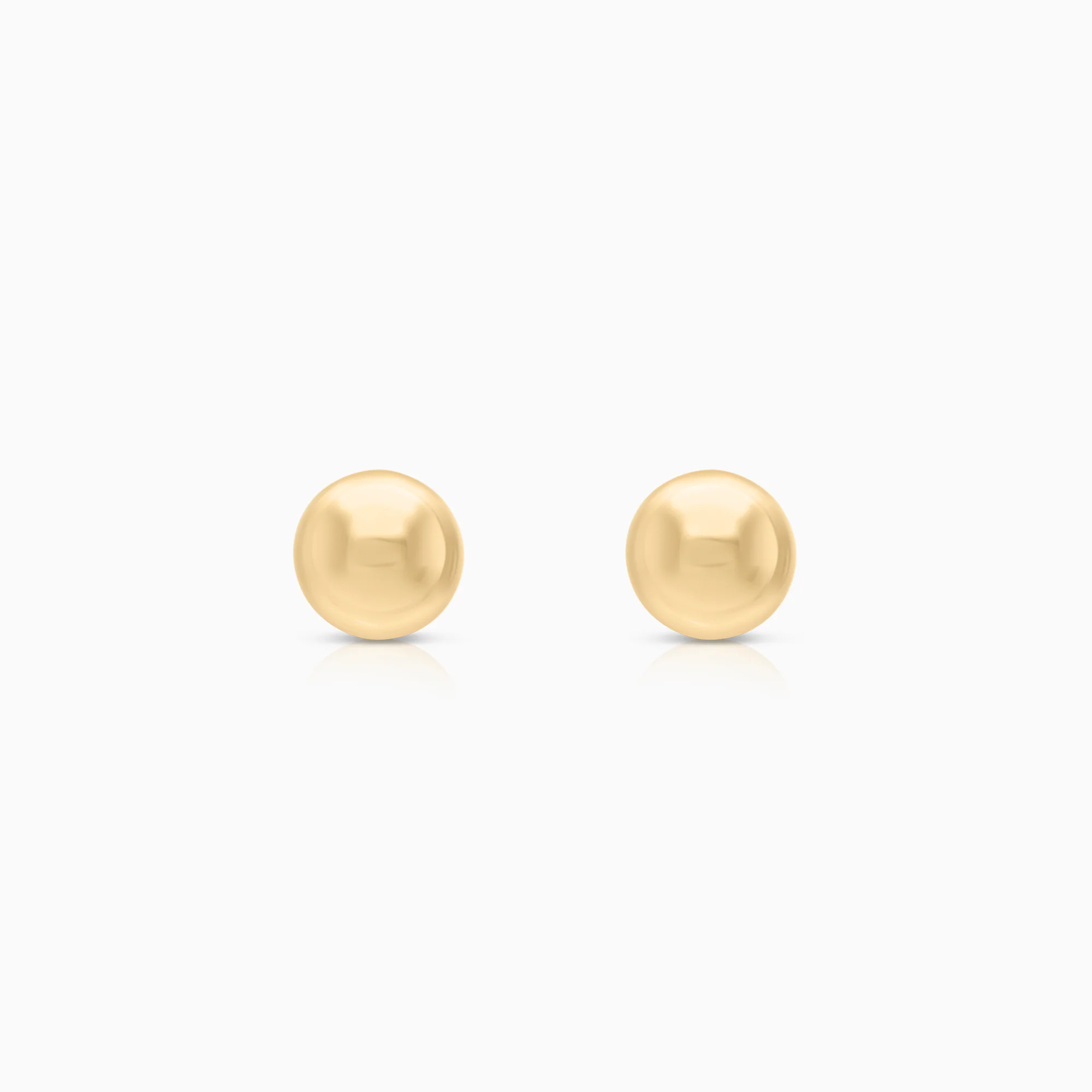 Gold stud earrings ball 0.61g 18K gold