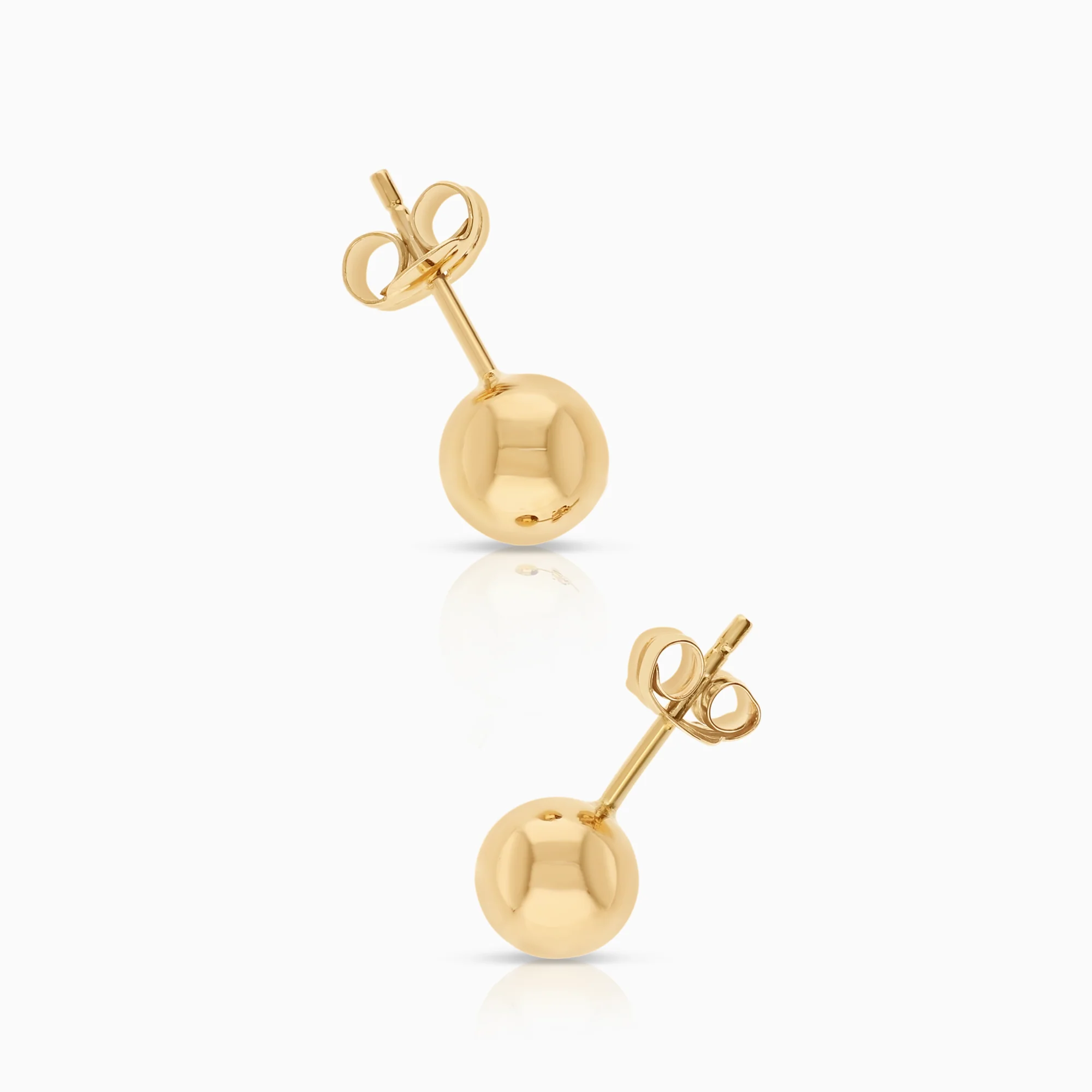 Gold stud earrings ball 0.61g 18K gold - Image 2