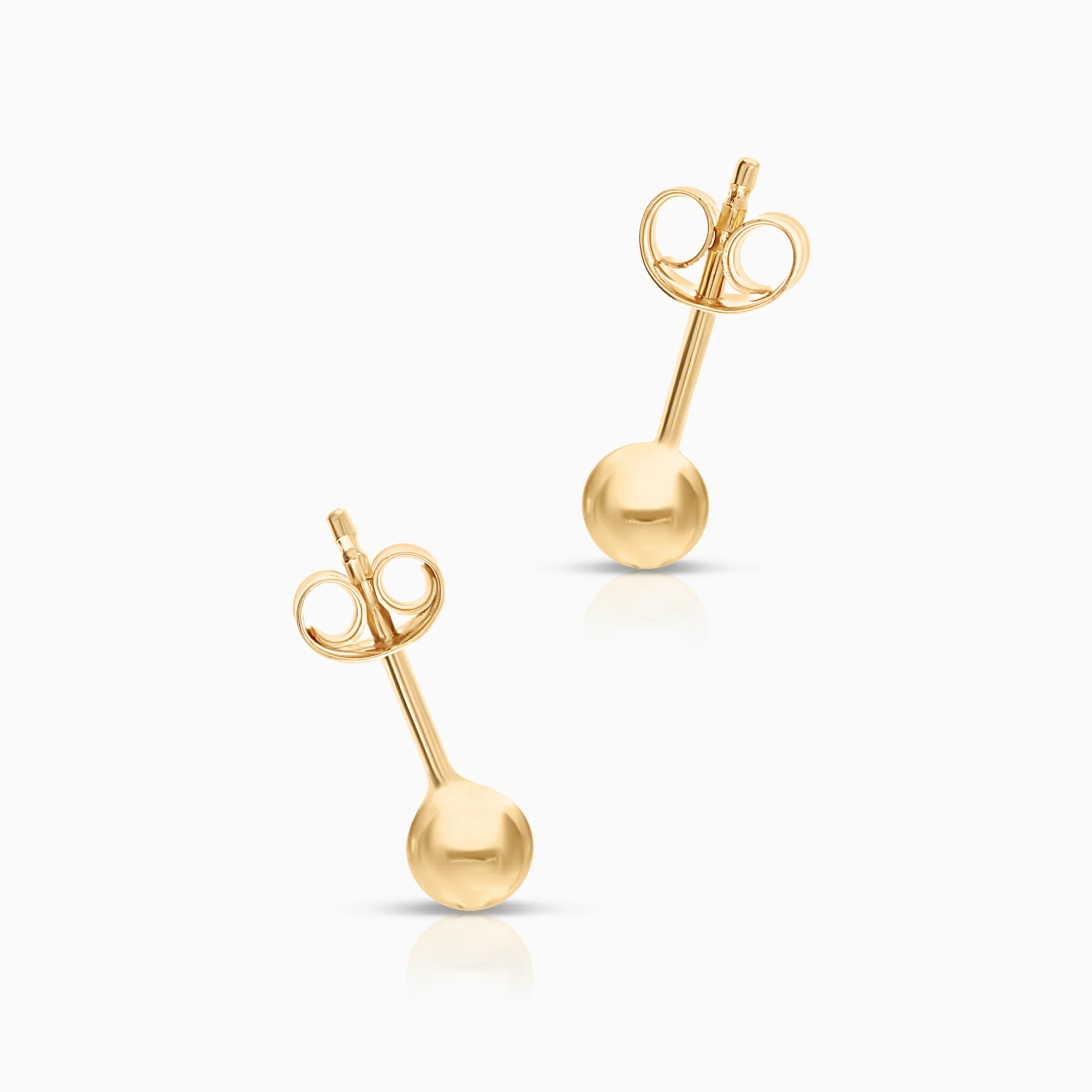 Gold ball earrings 0.55g 18K gold - Image 2