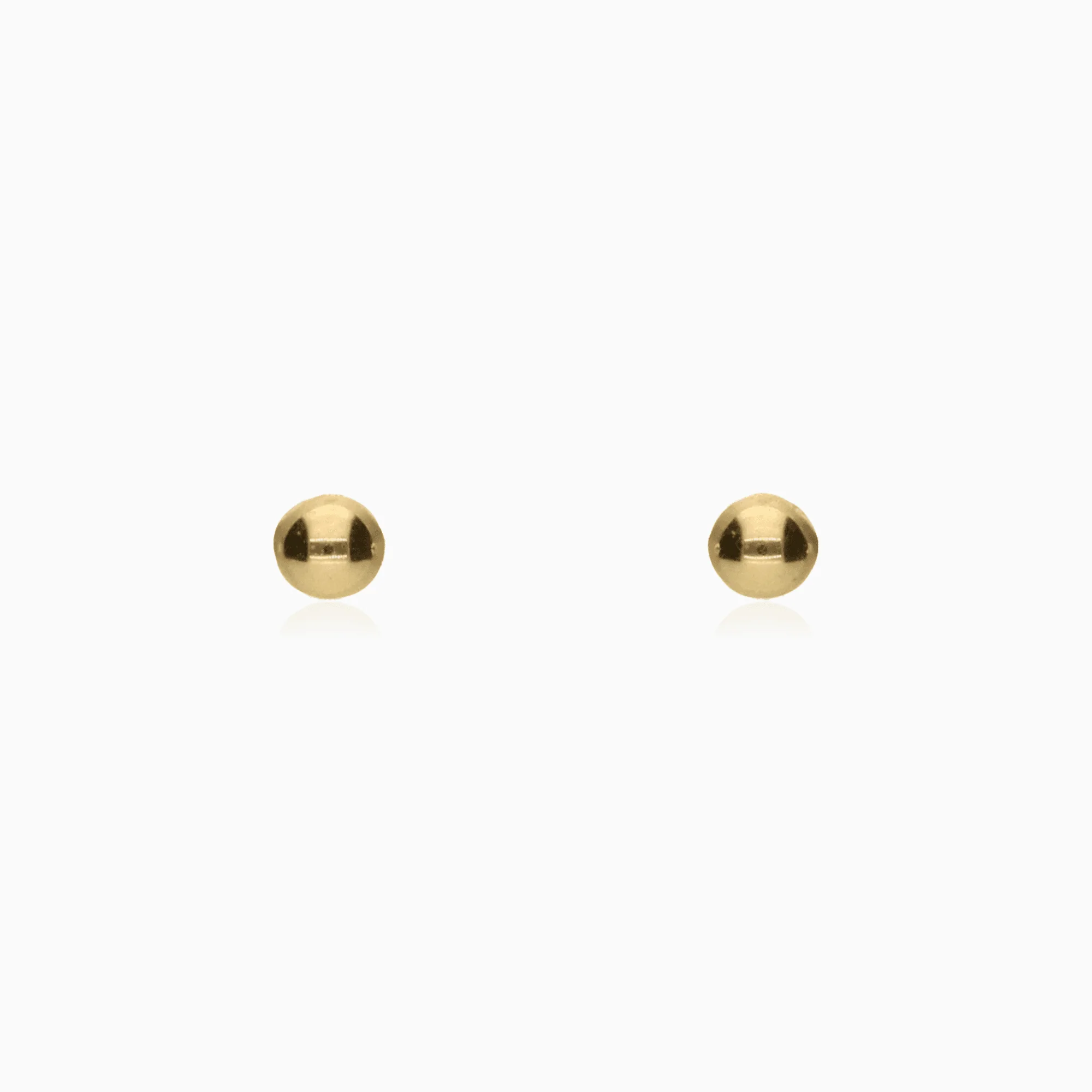 Gold ball earrings 0.38g 18K gold