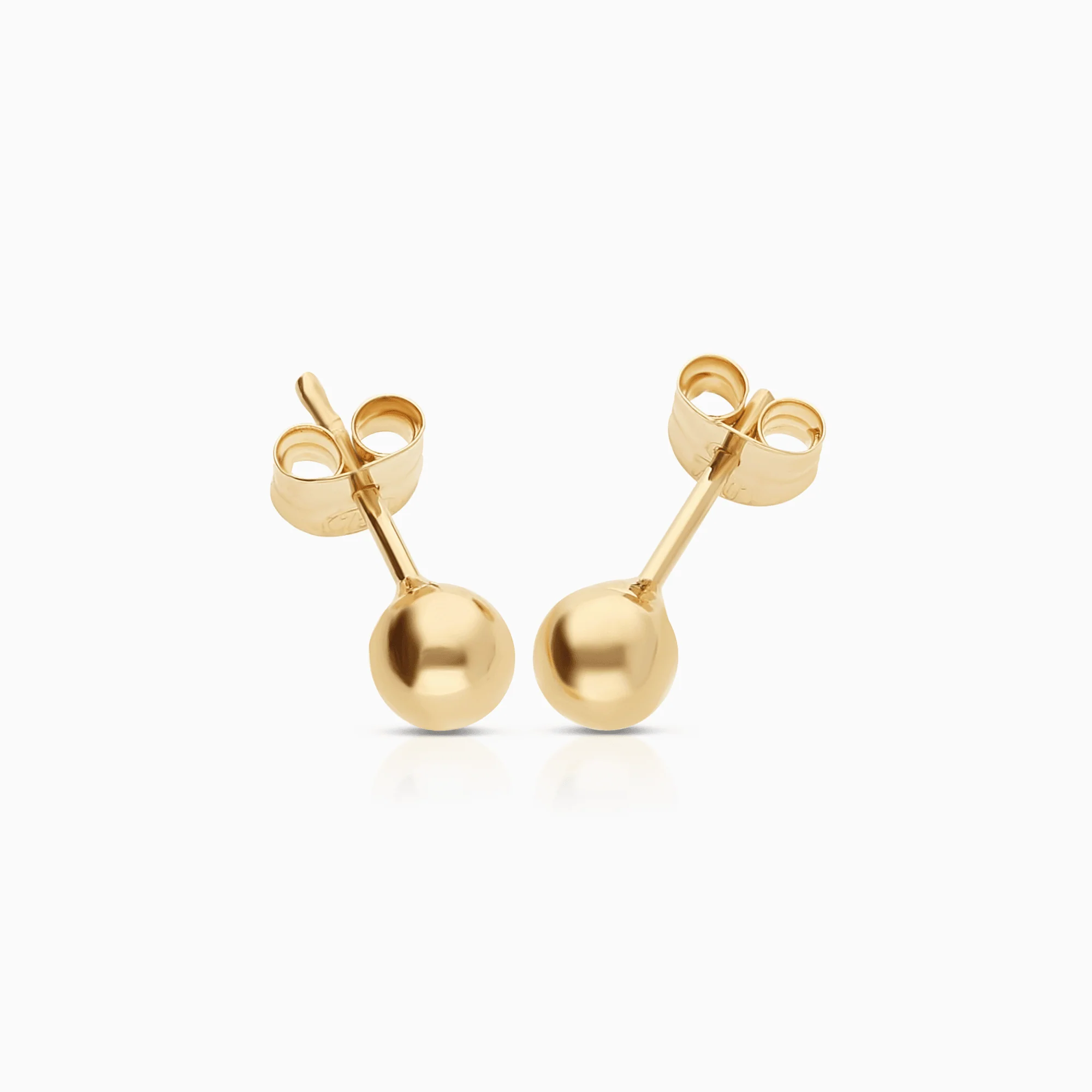 Gold earrings balls 0.45g 18K gold - Image 2