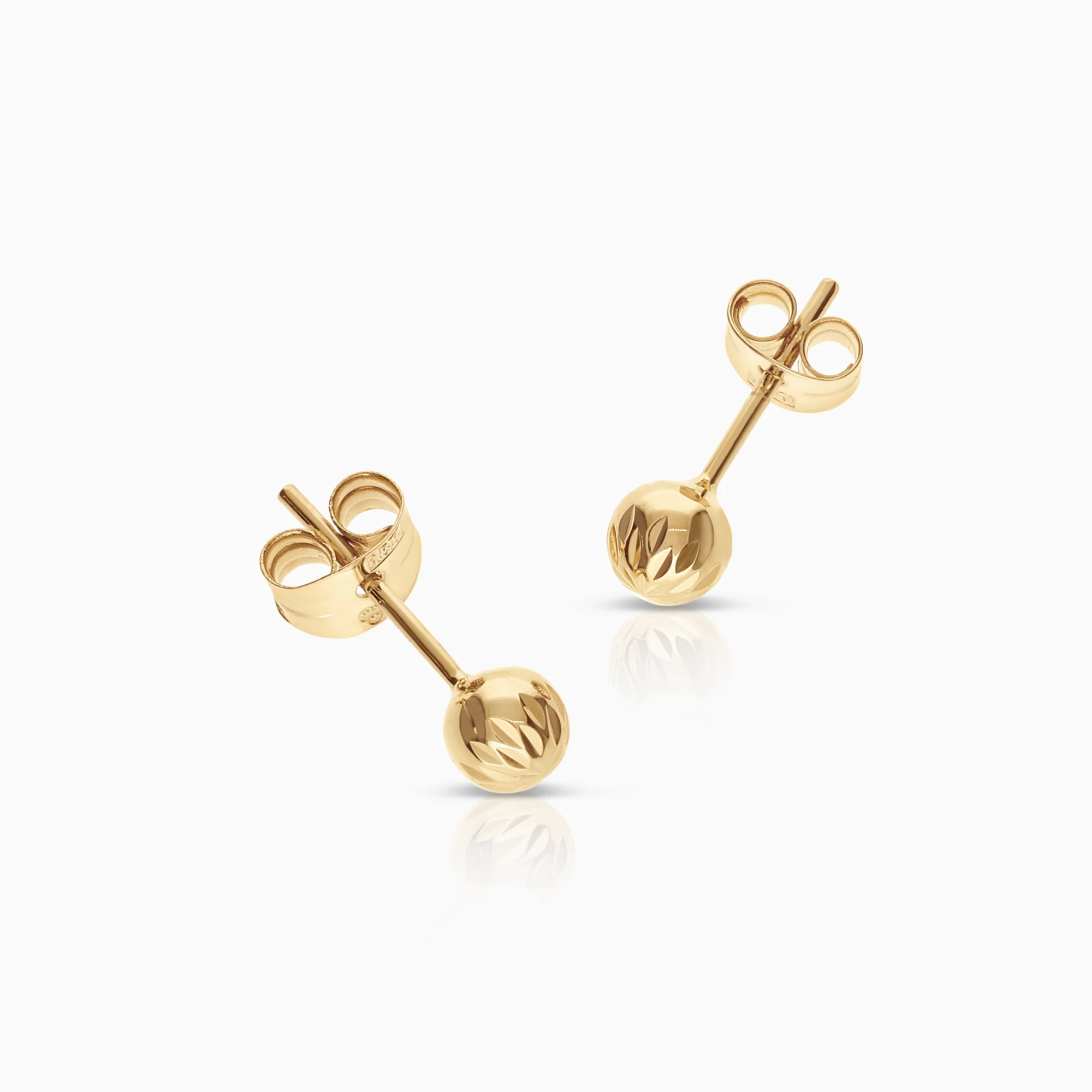Gold ball earrings 0.52g 18K gold - Image 2
