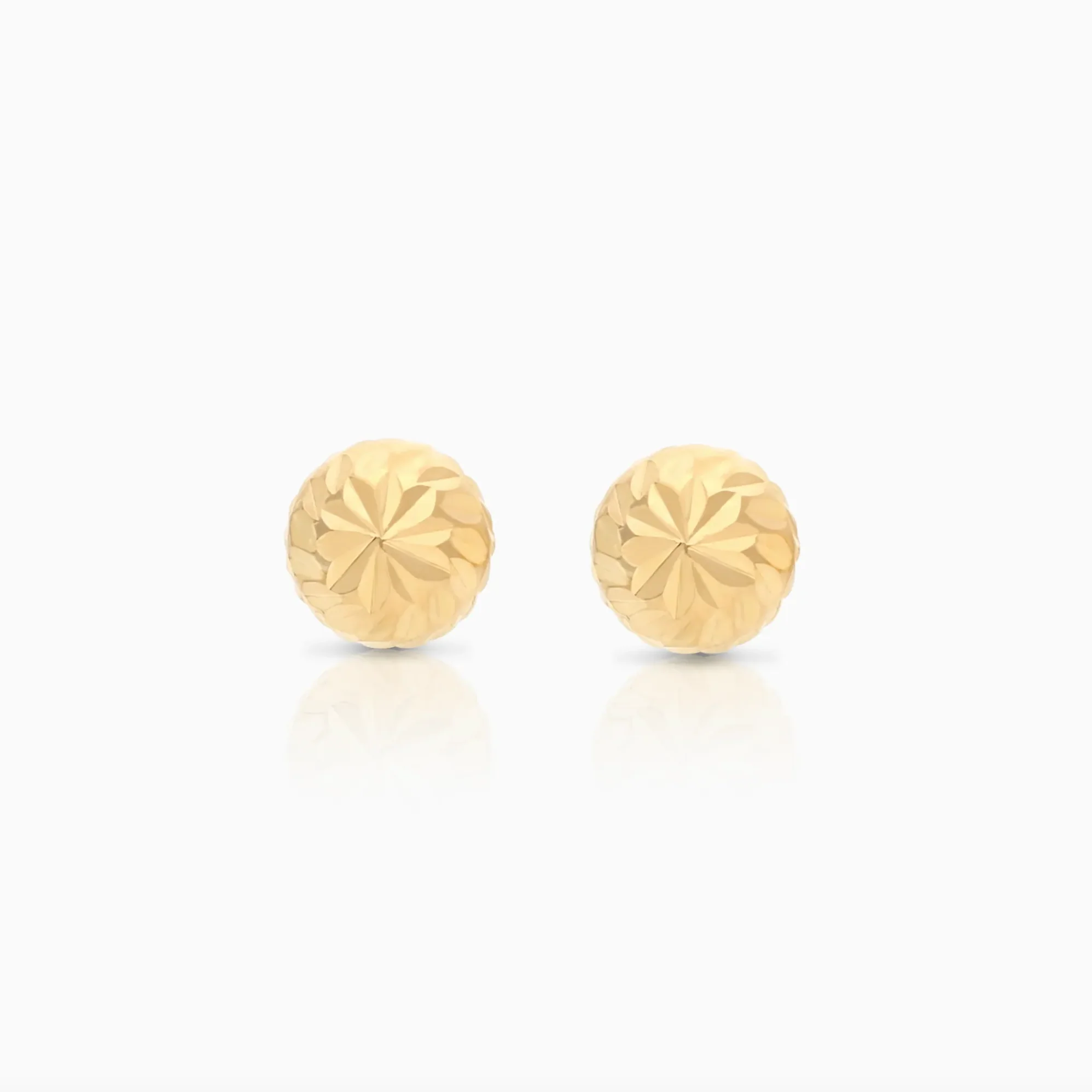 Gold earrings balls 0.65g 18K gold