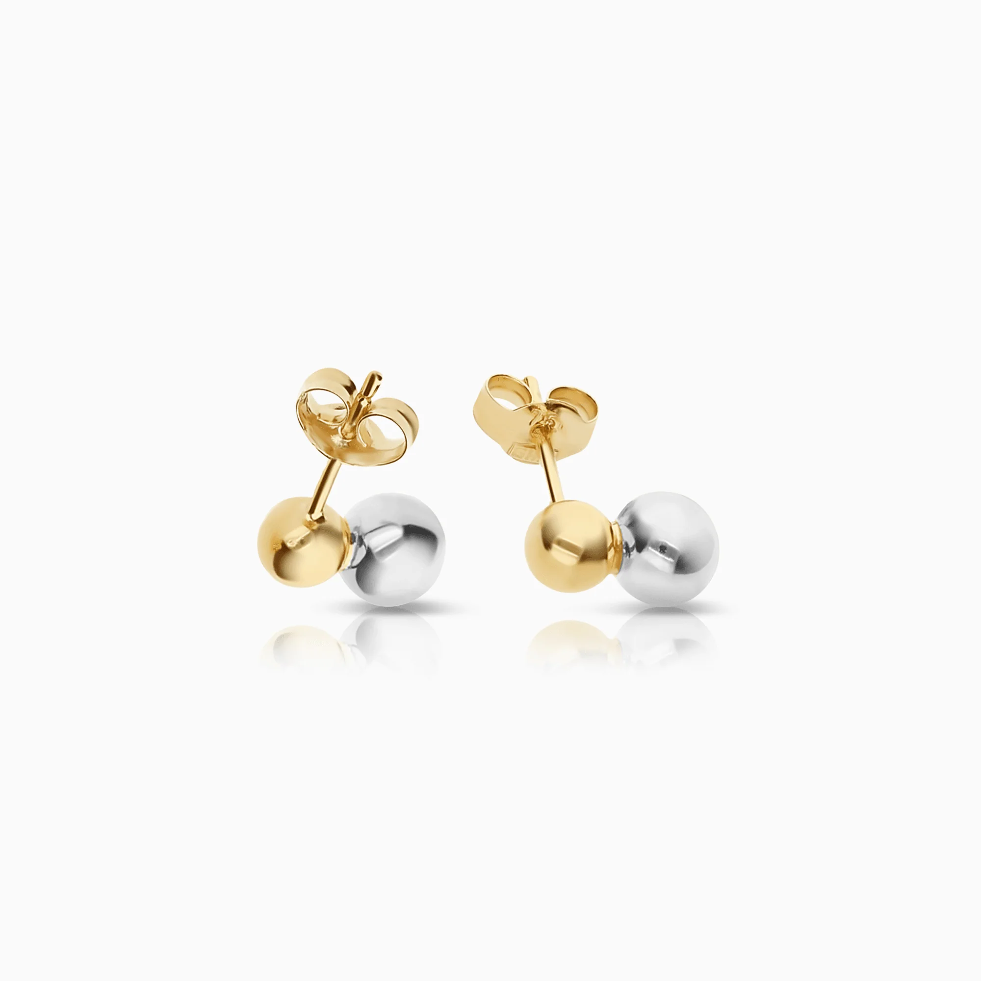 Gold earrings balls 0.65g 18K gold - Image 2