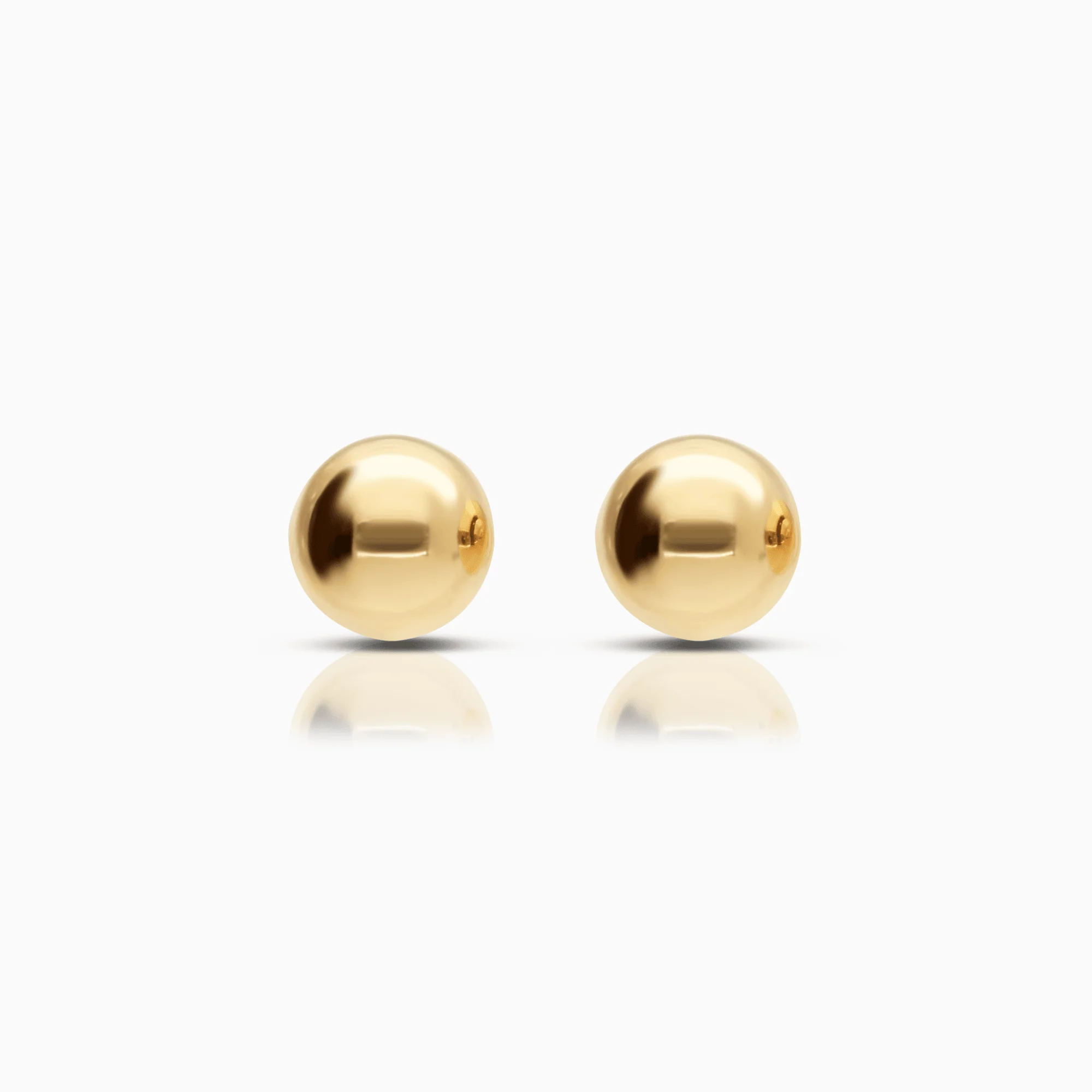 Gold earrings balls 0.72g 18K gold