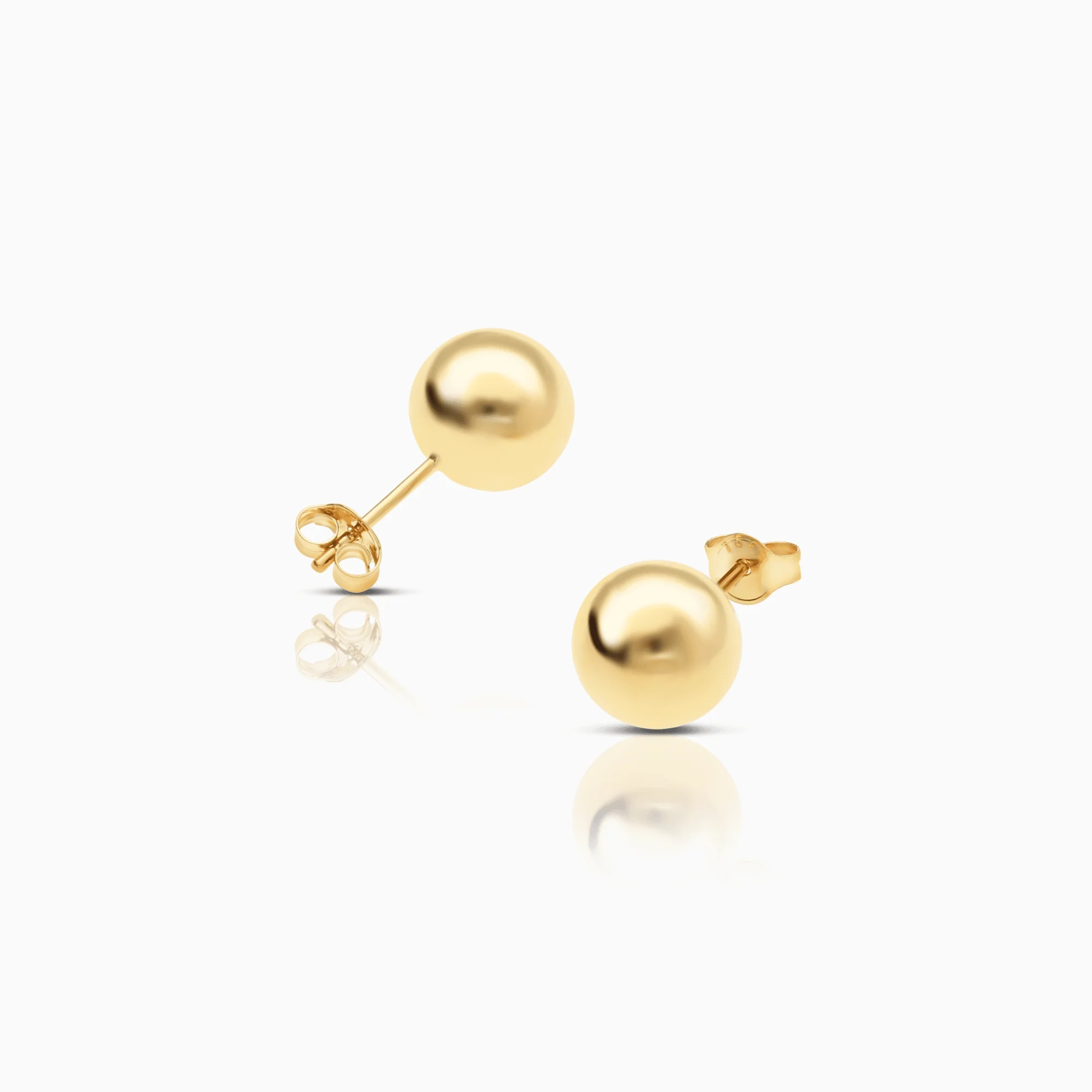 Gold earrings balls 0.72g 18K gold - Image 2