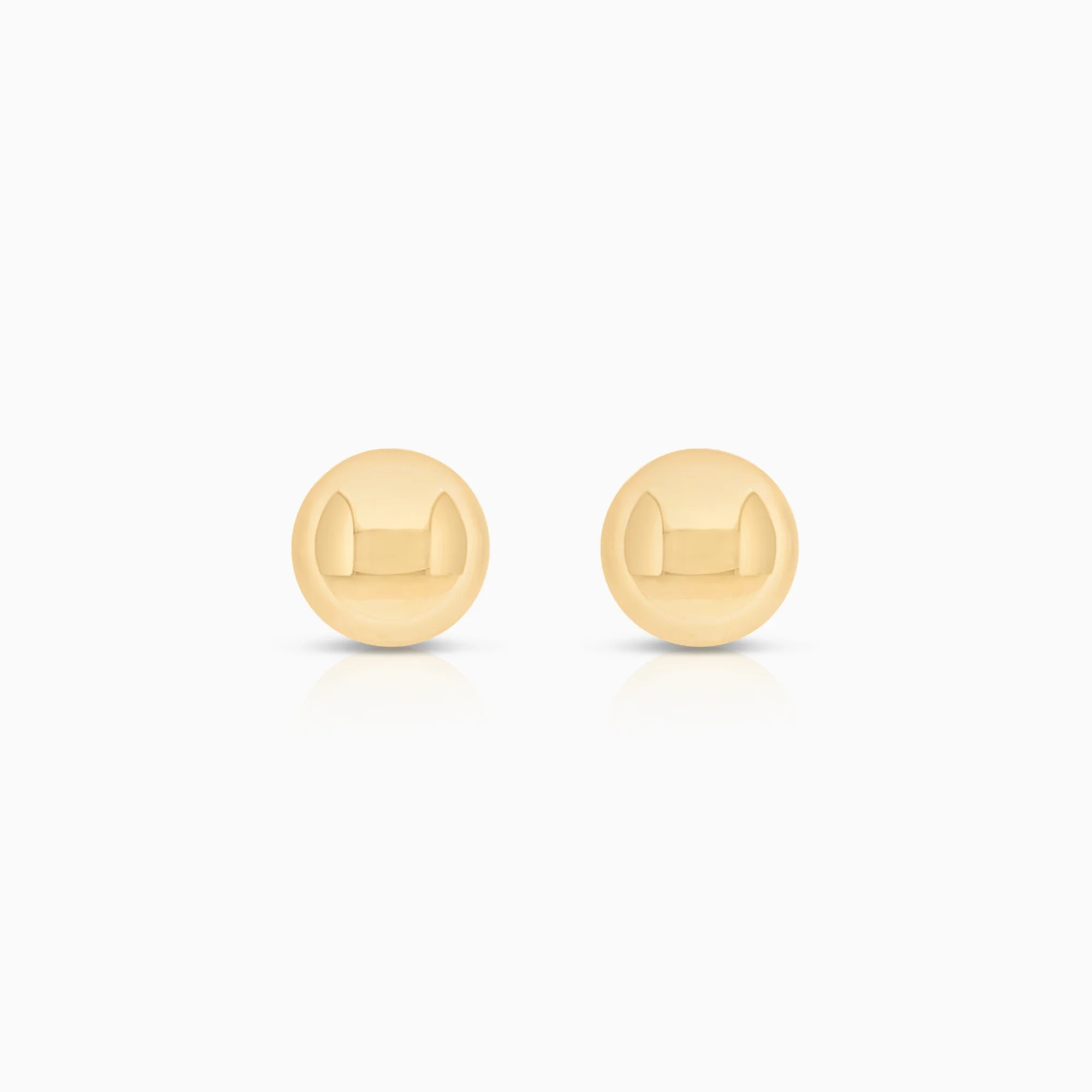 Gold earrings balls 1.18g 18K gold