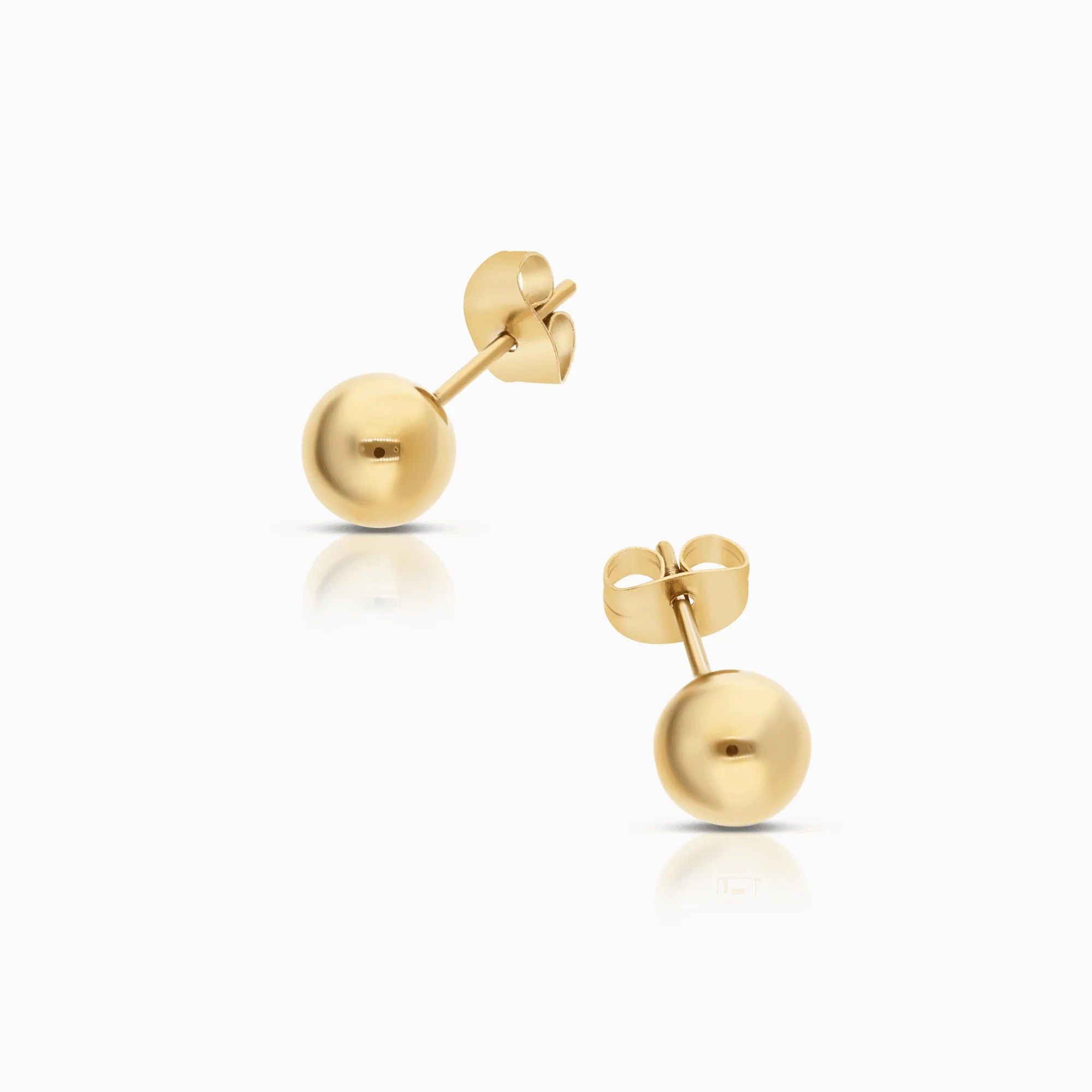 Gold ball earrings 3.02g 18K gold - Image 2