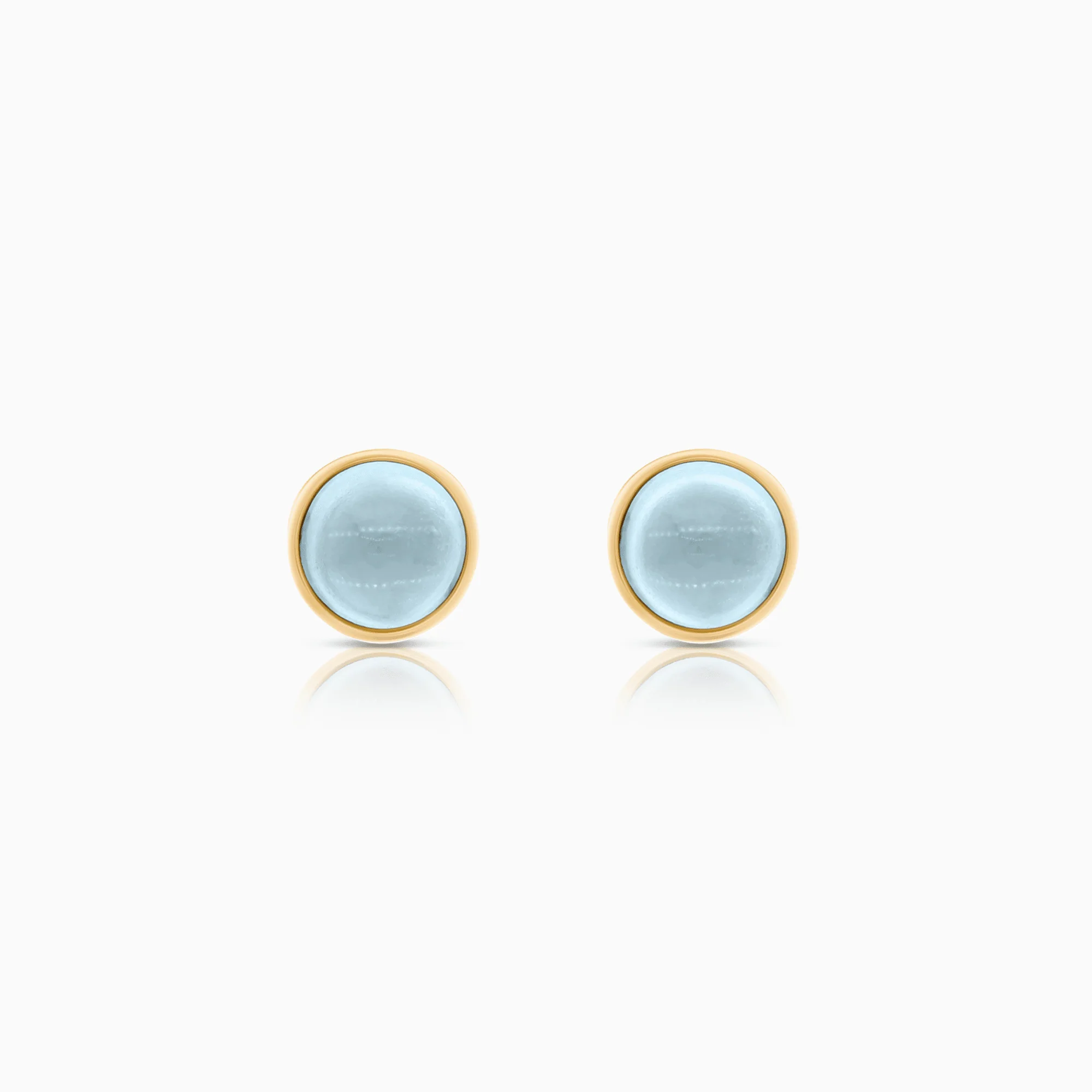 Gold earrings with blue stones 1.10g 18K gold
