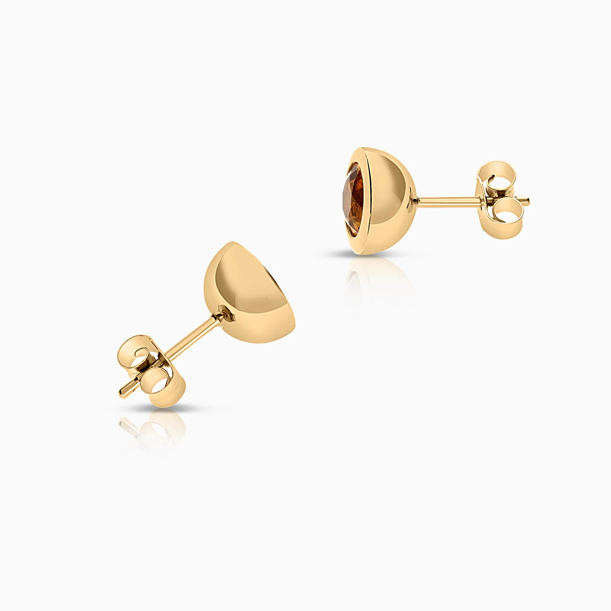 Gold Earrings with Citrines 3.90g 18K Gold - Image 2