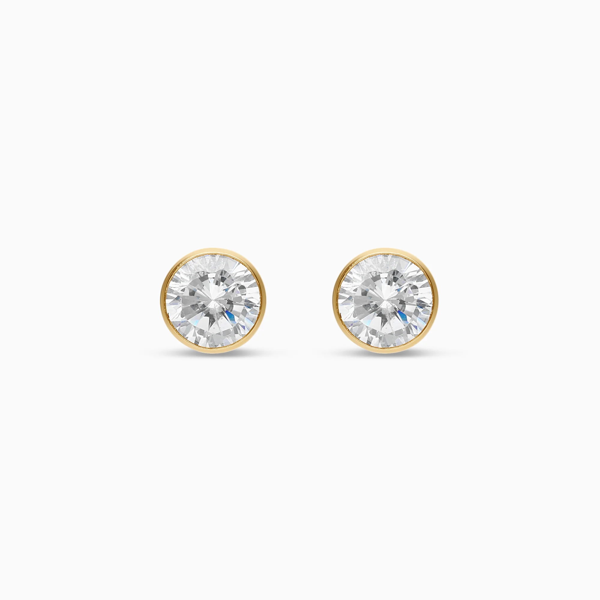 Gold earrings with cubic 0.89g 18K gold