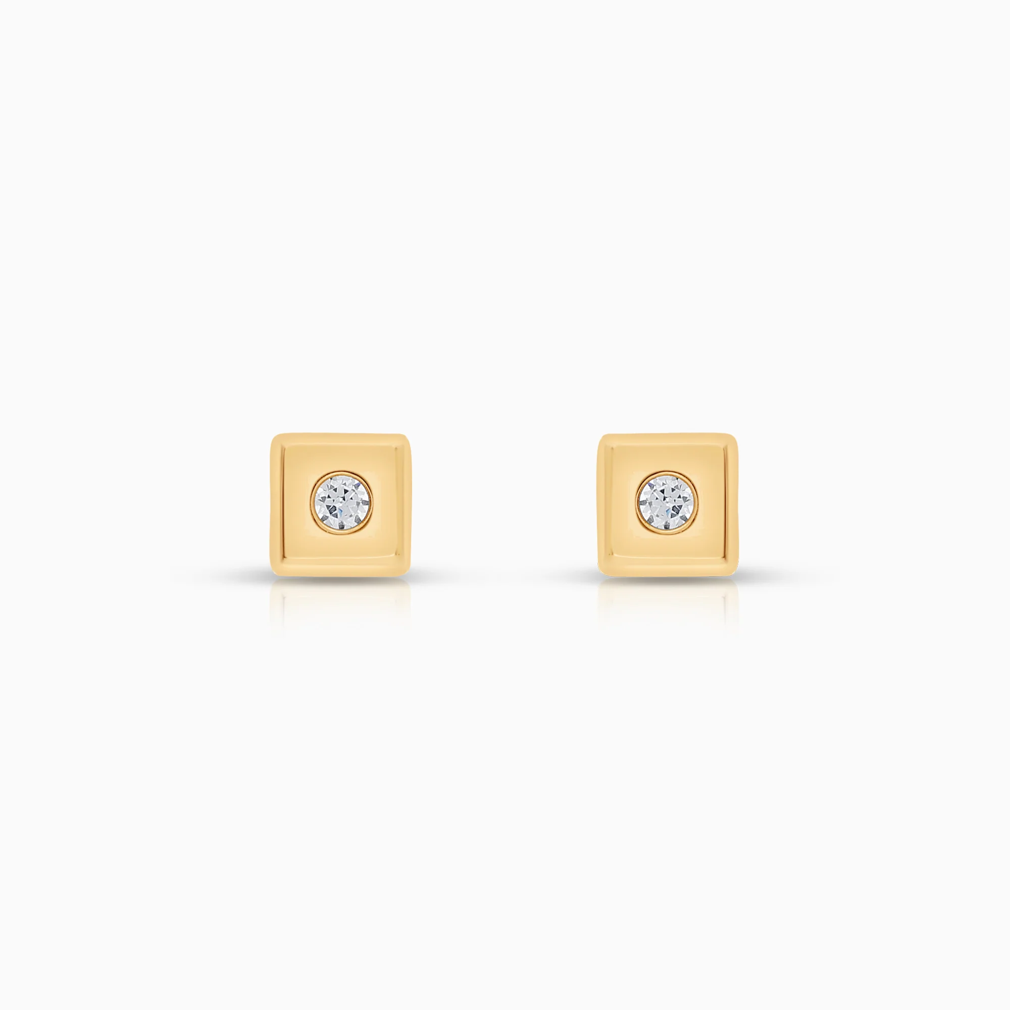 Gold earrings with cubic zirconia 0.42g 18K gold