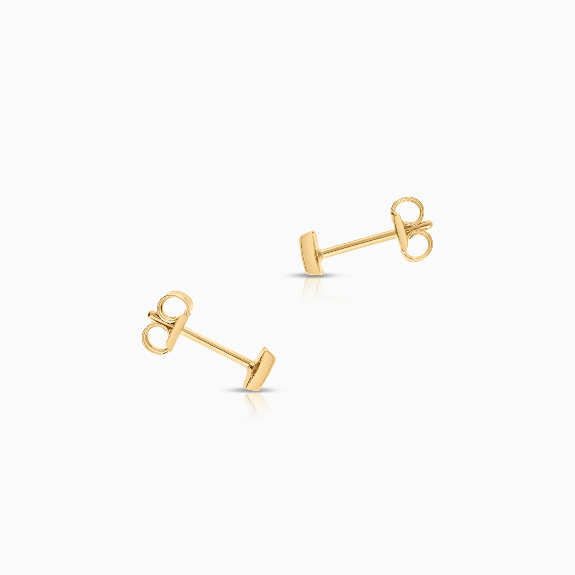 Gold earrings with cubic zirconia 0.42g 18K gold - Image 2