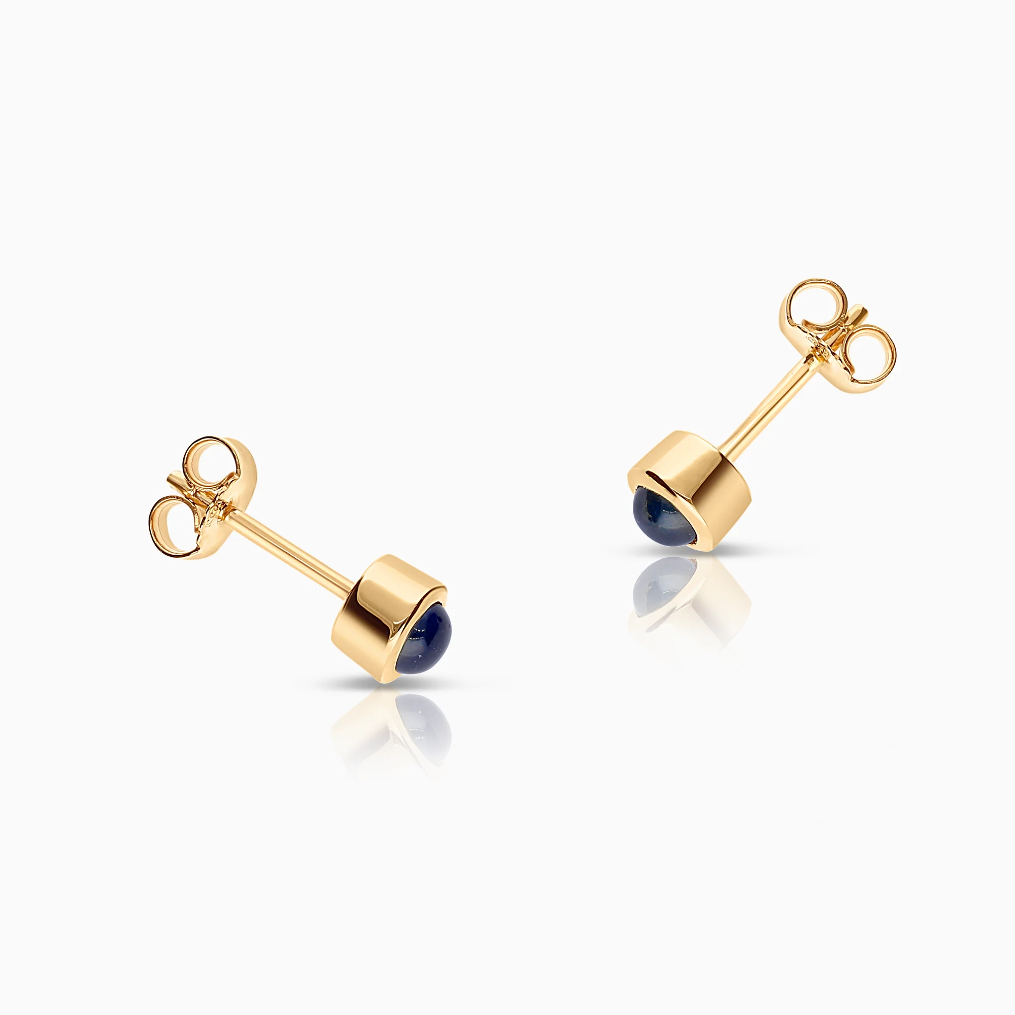 Gold earrings with sapphires 1.50g 18K gold - Image 2