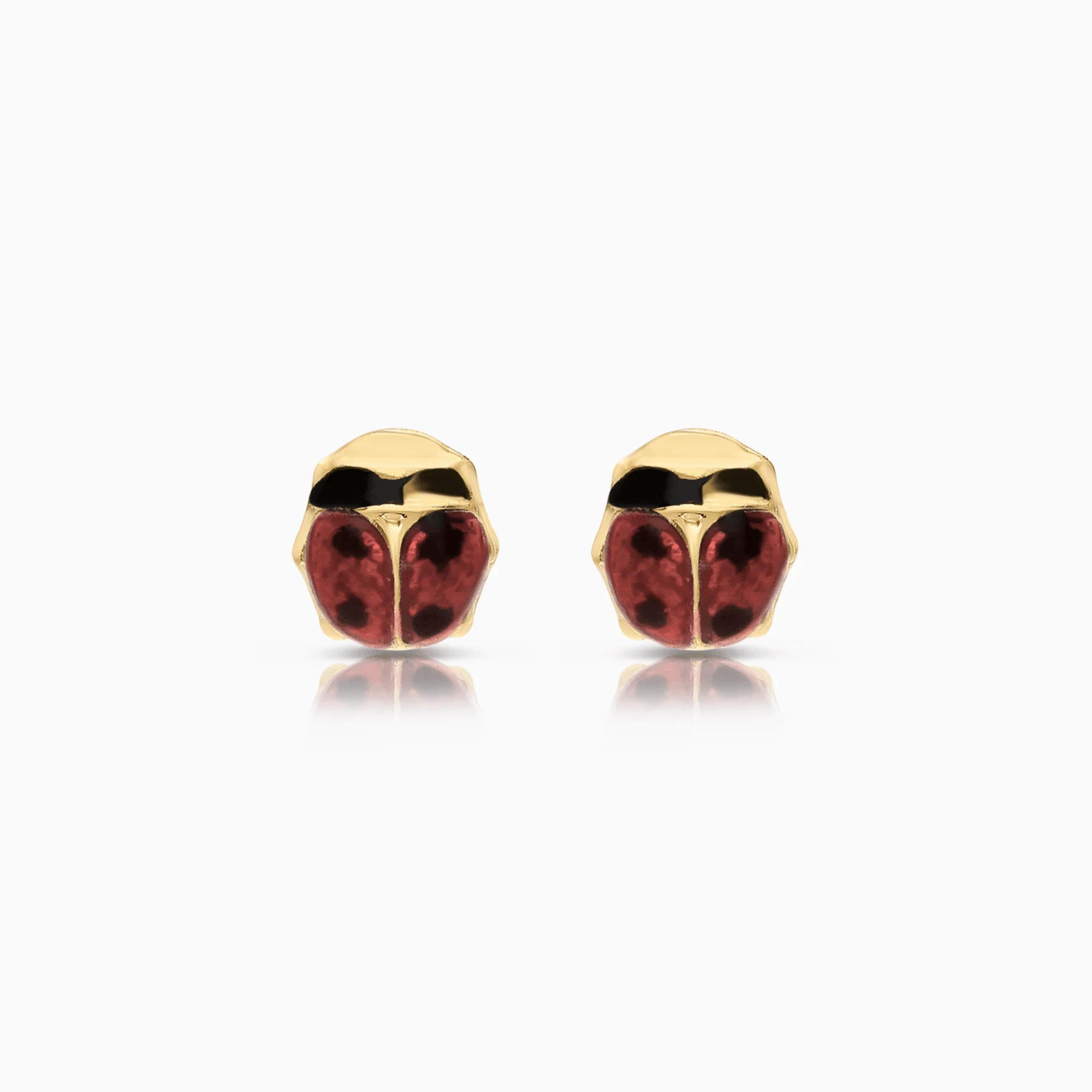 Gold earrings ladybug 0.32g 18K gold