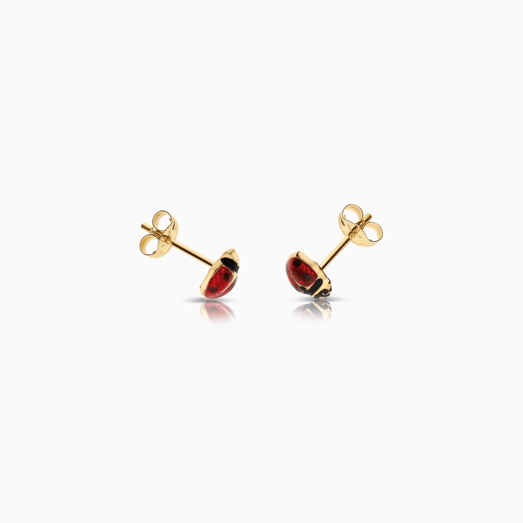 Gold earrings ladybug 0.32g 18K gold - Image 2