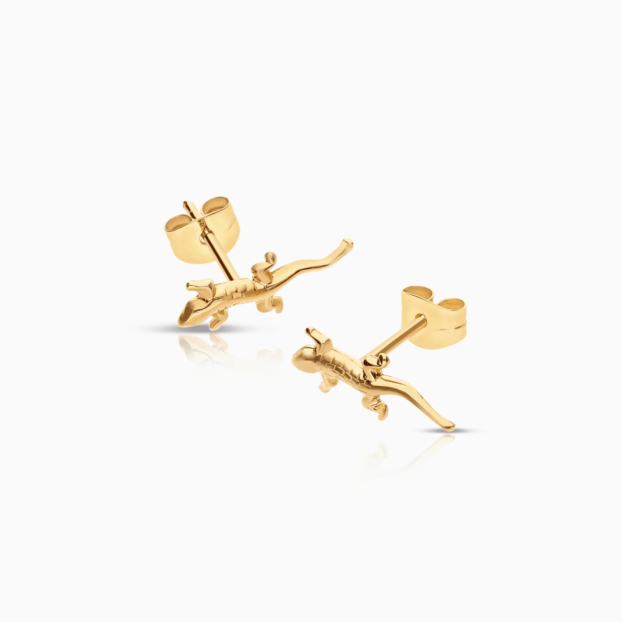 Gold earrings lizards 0.80g 18K gold - Image 2