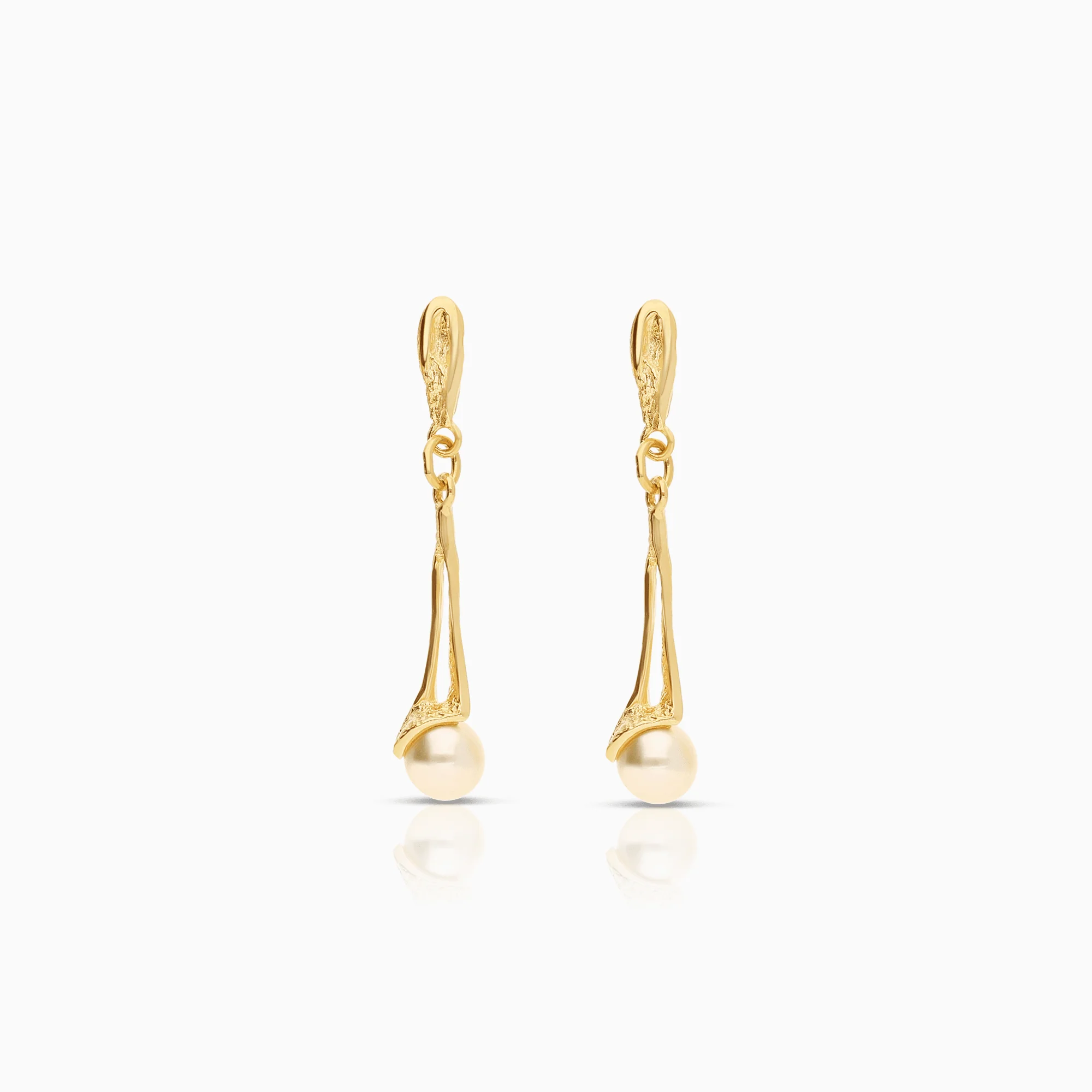Gold earrings with pearls 1.80g 18K gold