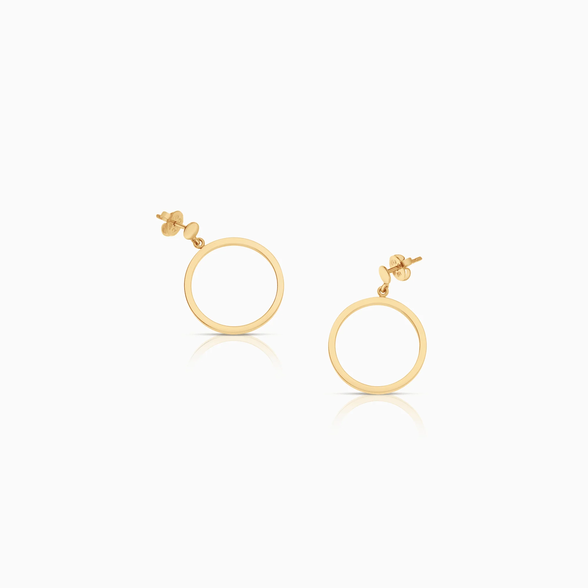 Gold hoop earrings 2.75g 18K gold - Image 2