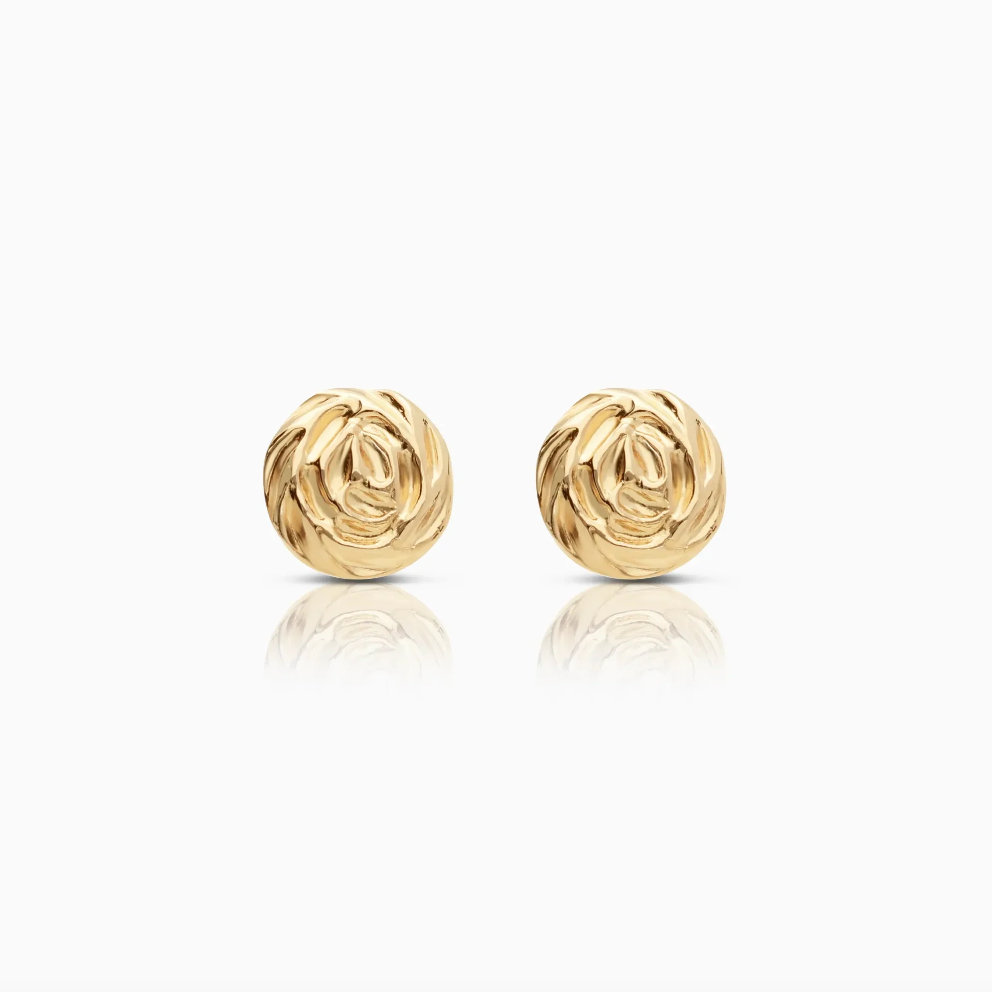 Gold earrings rose 1.02g 18K gold